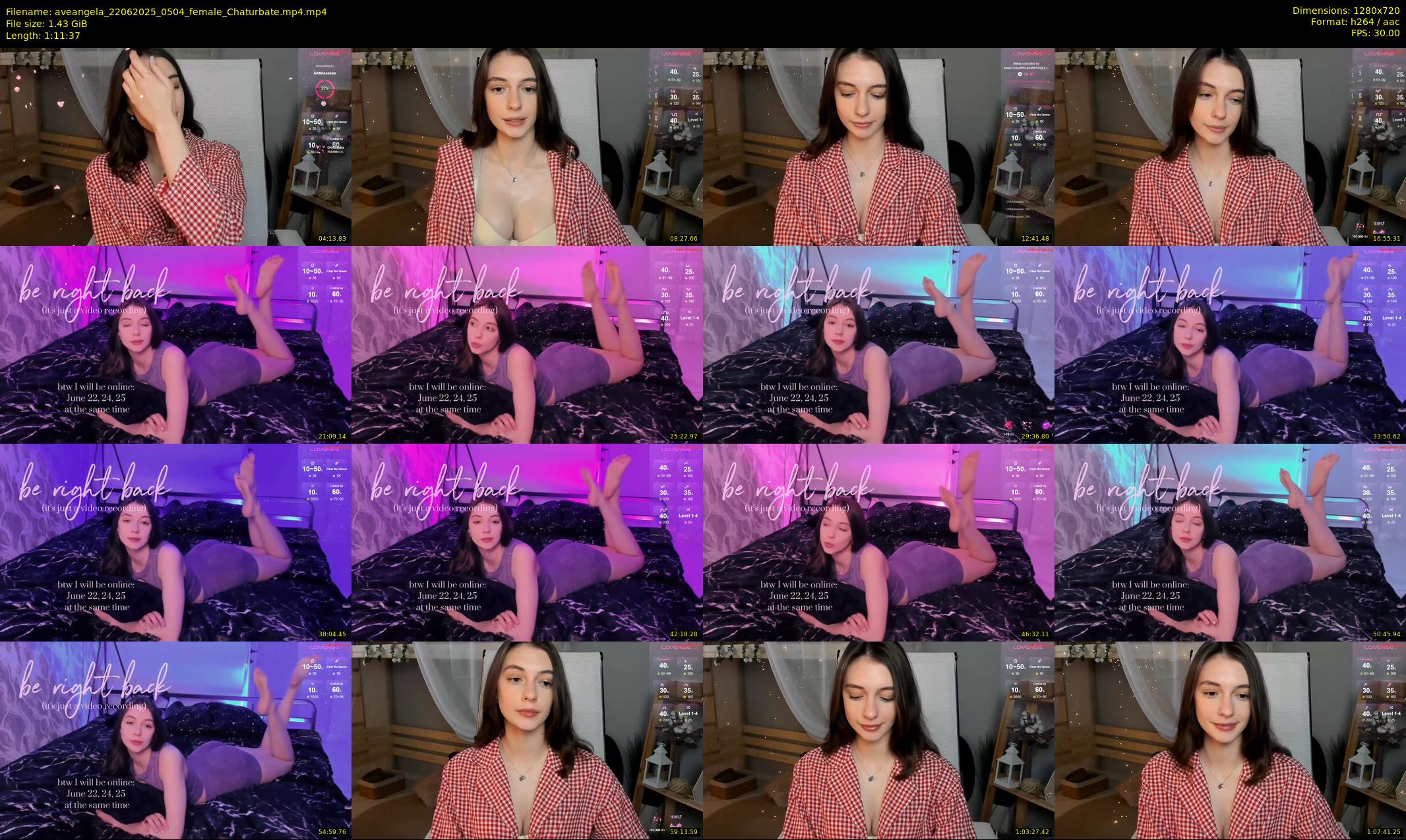 aveangela — 72 minute Chaturbate couple cam show recording, 720p, Jun 22, 2025