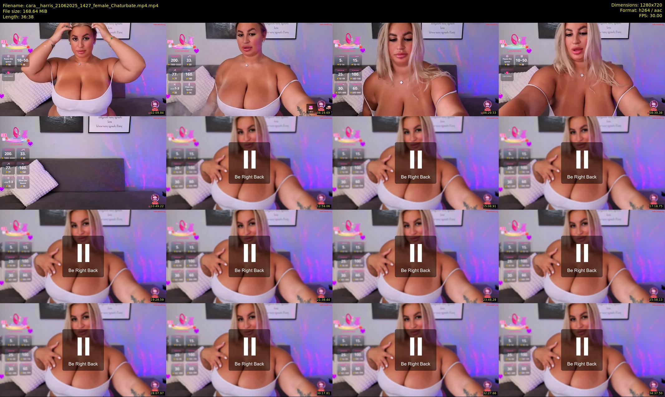 cara__harris — 37 minute Chaturbate female cam show recording, 720p, Jun 21, 2025