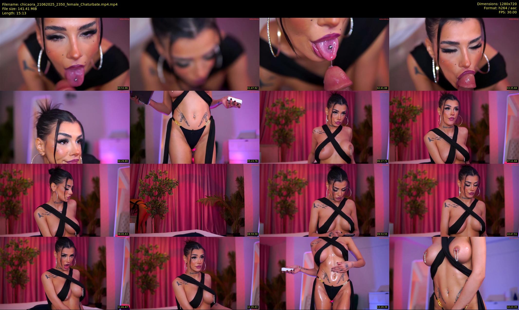 chicaora — 16 minute Chaturbate female cam show recording, 720p, Jun 21, 2025
