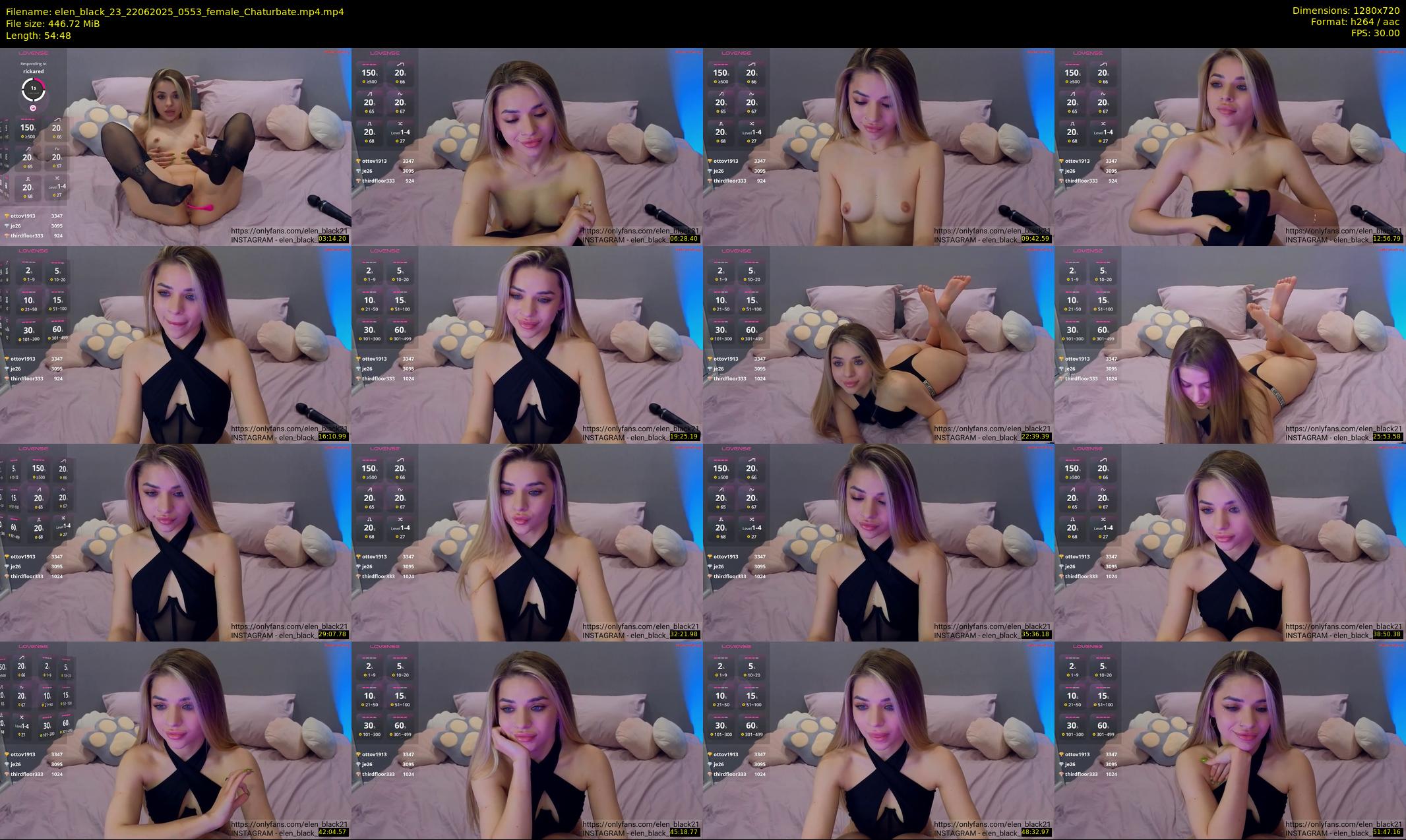 elen_black_23 — 55 minute Chaturbate female cam show recording, 720p, Jun 22, 2025