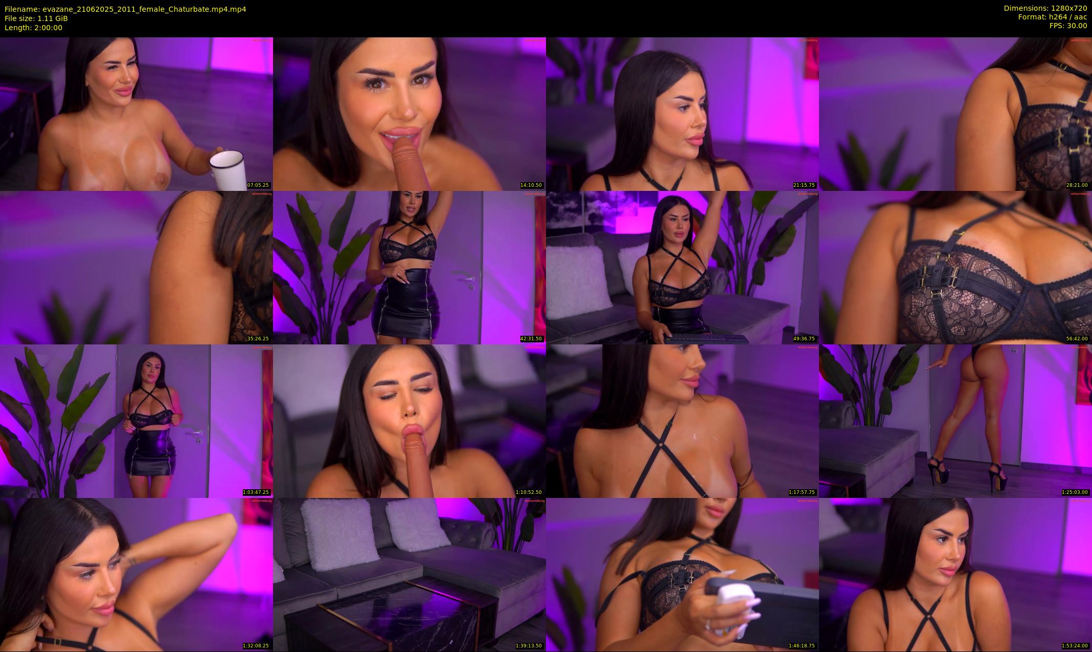 evazane — 120 minute Chaturbate female cam show recording, 720p, Jun 21, 2025