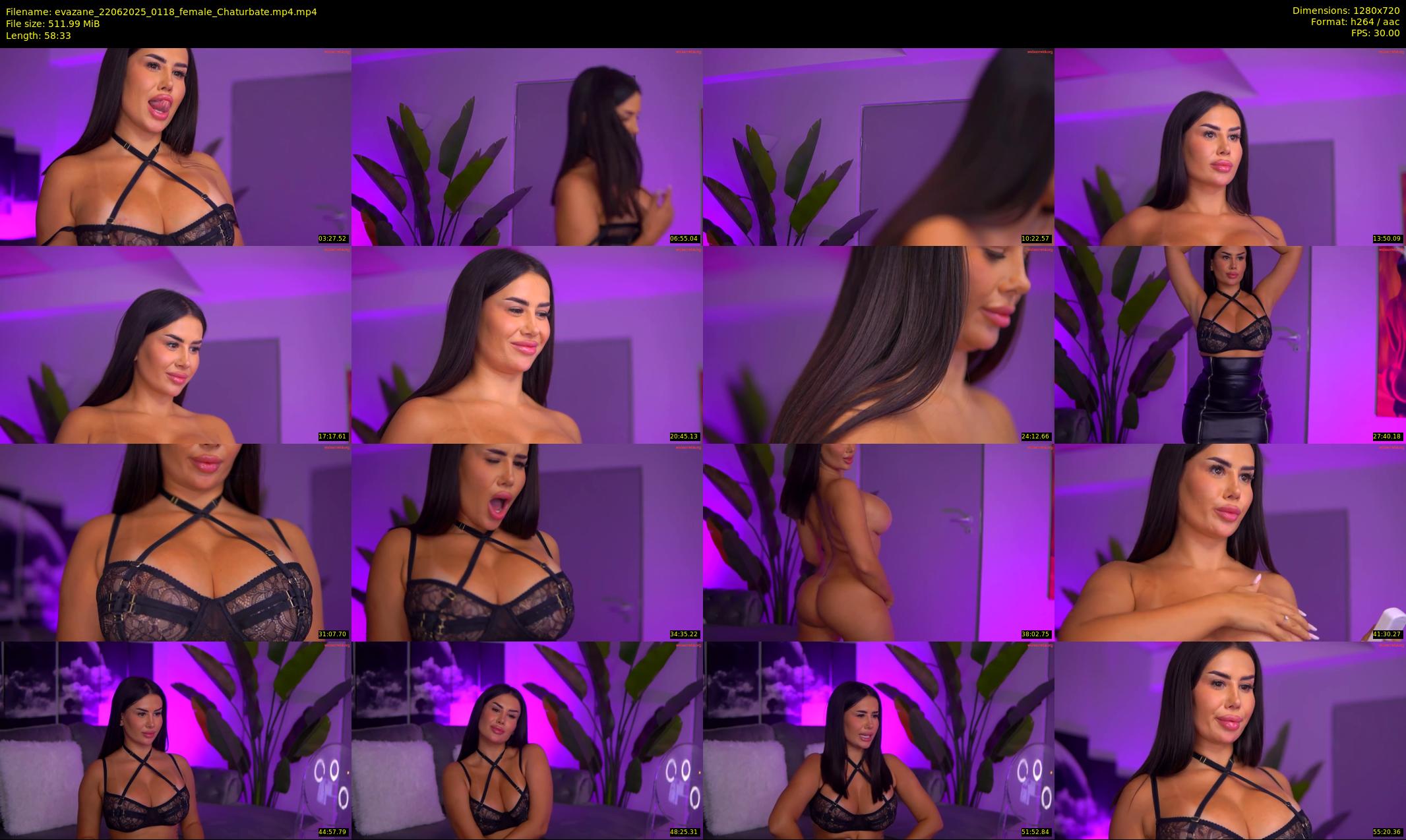 evazane — 59 minute Chaturbate female cam show recording, 720p, Jun 22, 2025