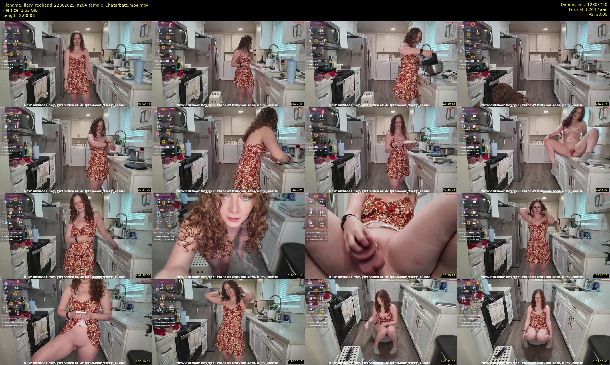 fiery_redhead — 121 minute Chaturbate female cam show recording, 720p, Jun 22, 2025