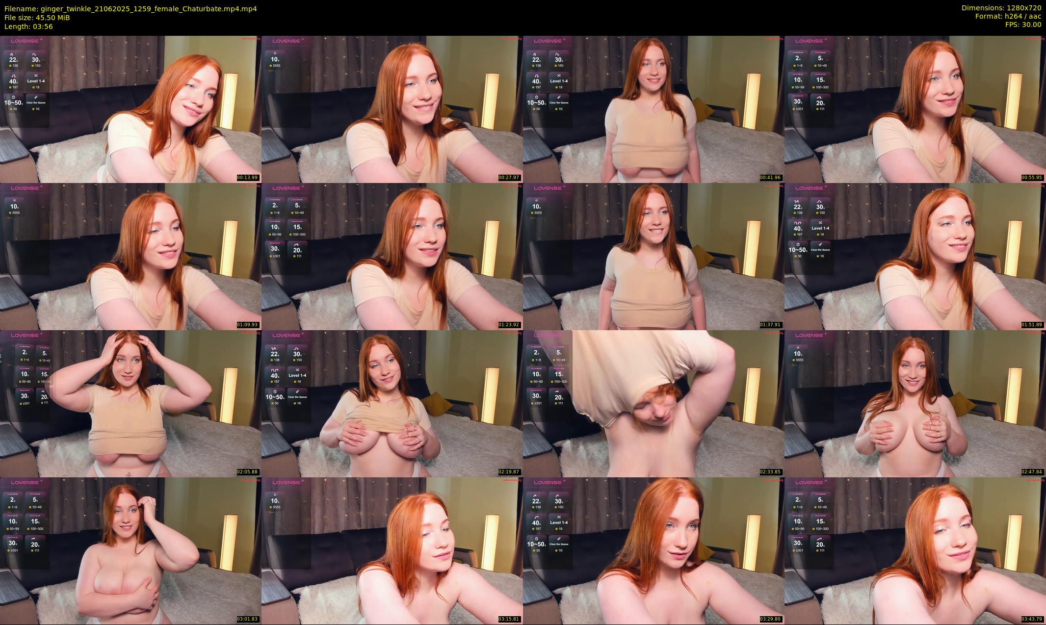 ginger_twinkle — 4 minute Chaturbate female cam show recording, 720p, Jun 21, 2025