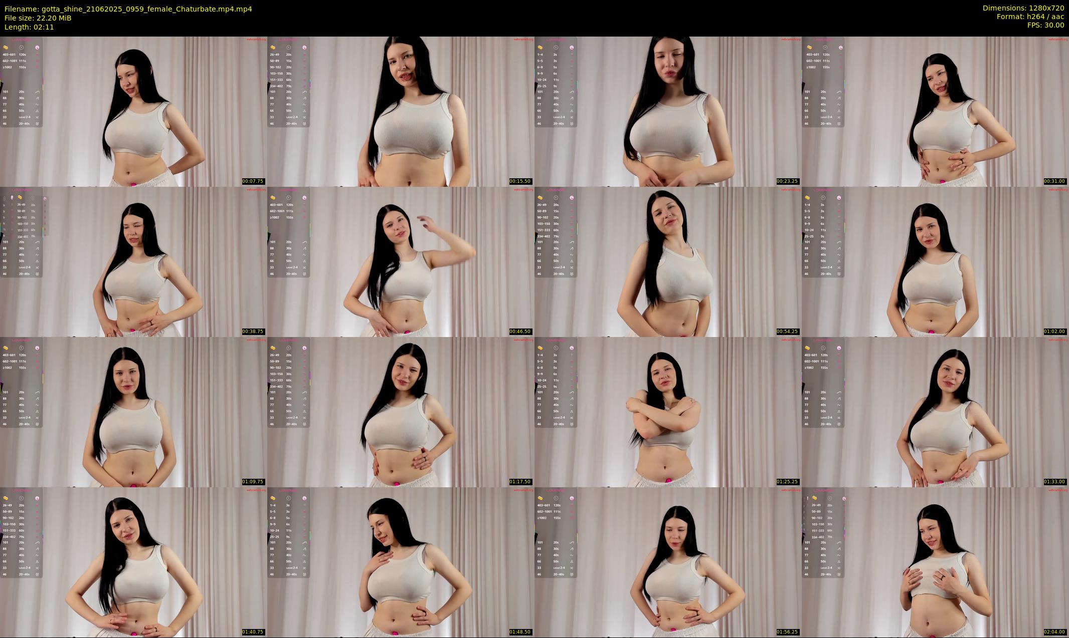gotta_shine — 3 minute Chaturbate female cam show recording, 720p, Jun 21, 2025