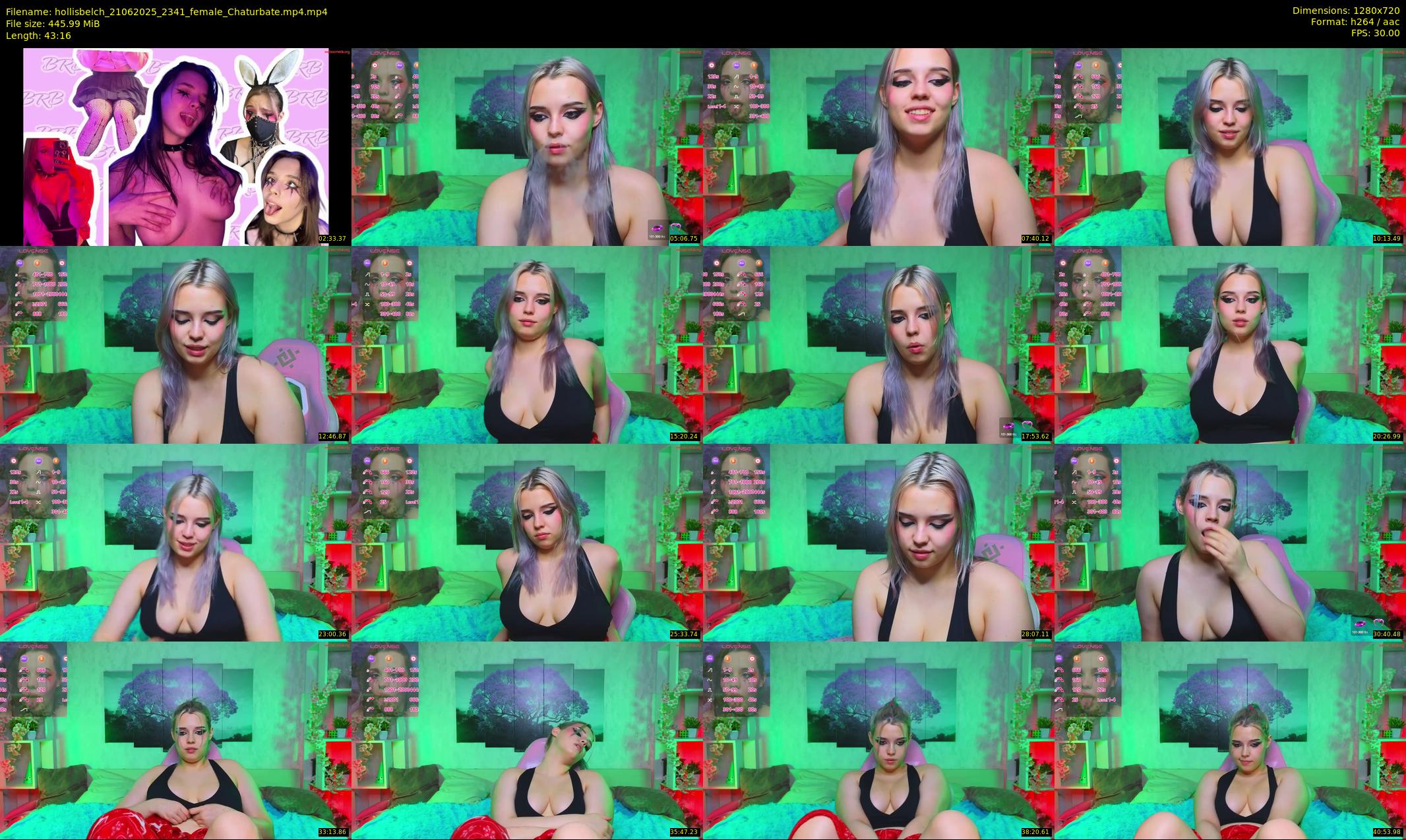 hollisbelch — 44 minute Chaturbate female cam show recording, 720p, Jun 21, 2025