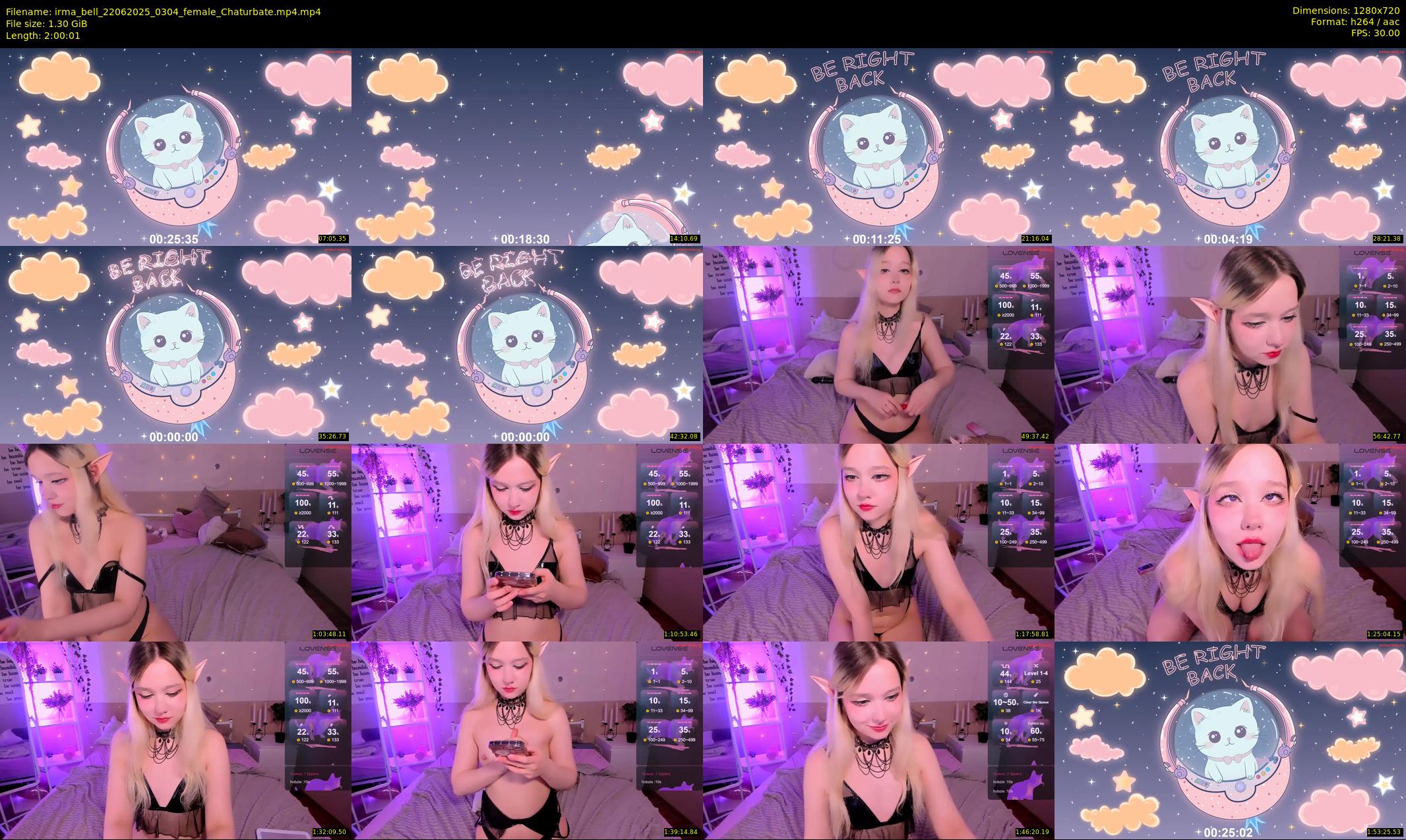 irma_bell — 121 minute Chaturbate female cam show recording, 720p, Jun 22, 2025