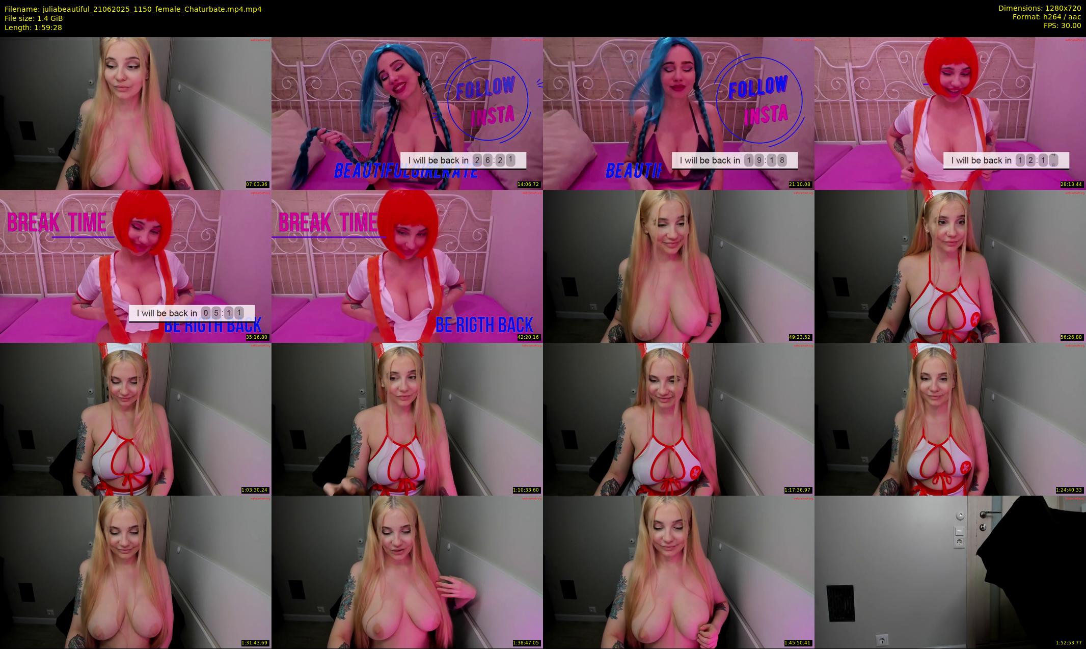 juliabeautiful — 120 minute Chaturbate female cam show recording, 720p, Jun 21, 2025