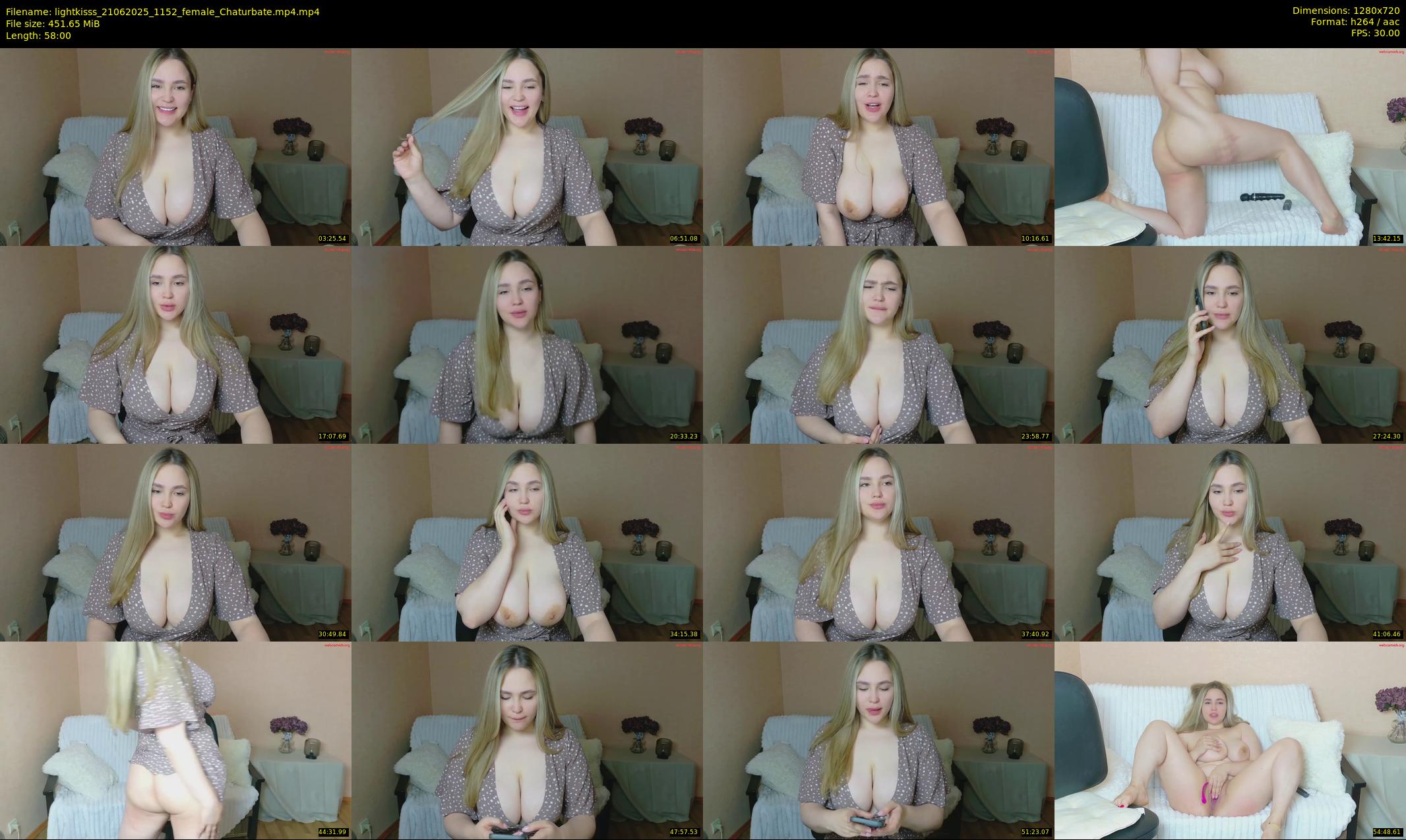 lightkisss — 58 minute Chaturbate female cam show recording, 720p, Jun 21, 2025