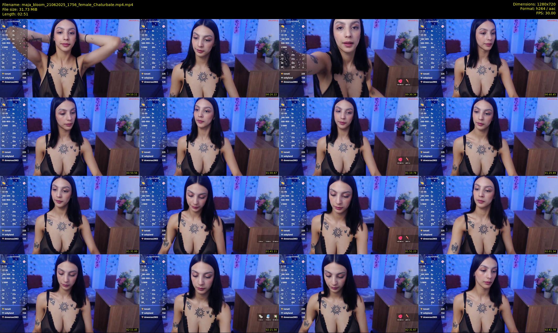 maja_bloom — 3 minute Chaturbate female cam show recording, 720p, Jun 21, 2025