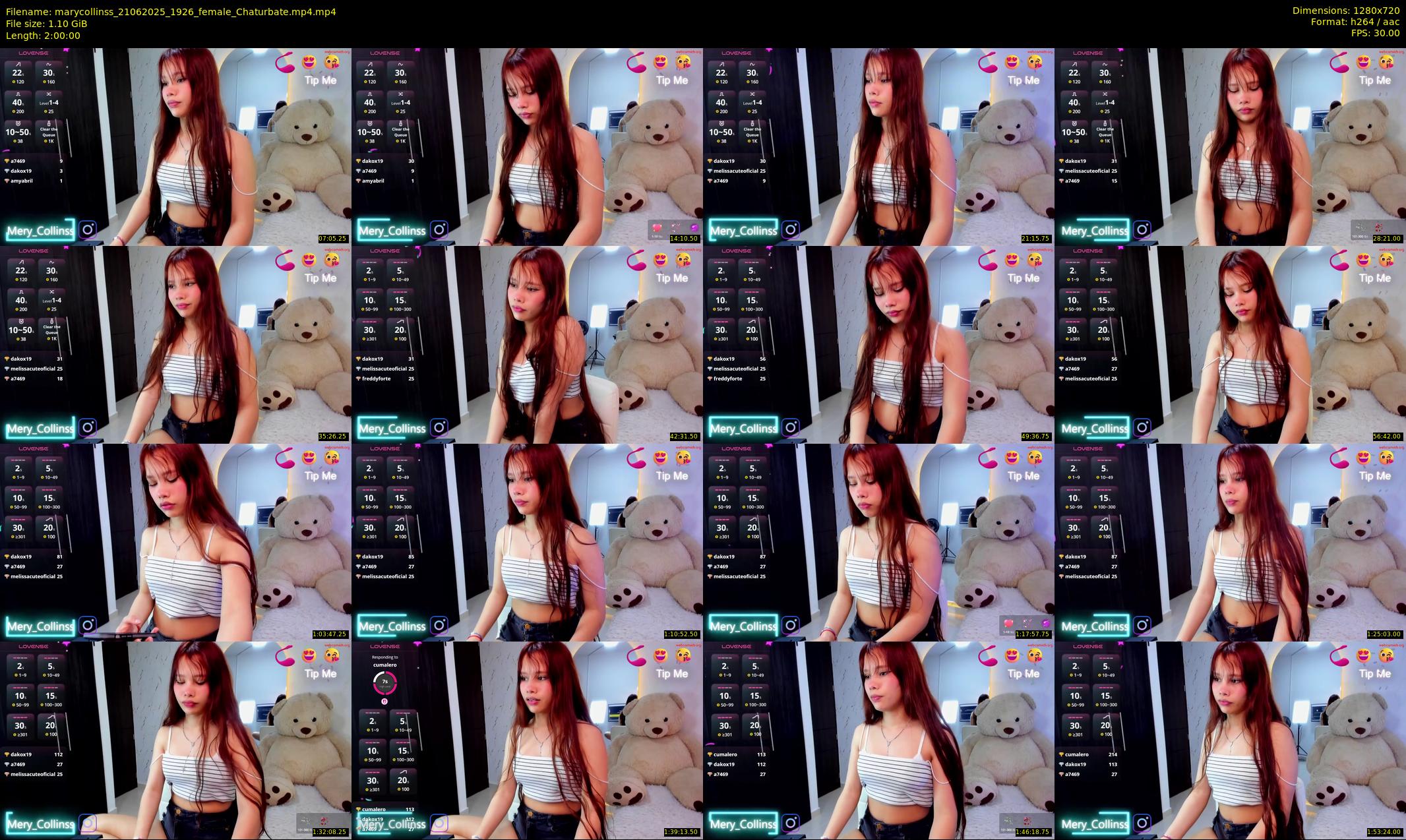 marycollinss — 120 minute Chaturbate female cam show recording, 720p, Jun 21, 2025
