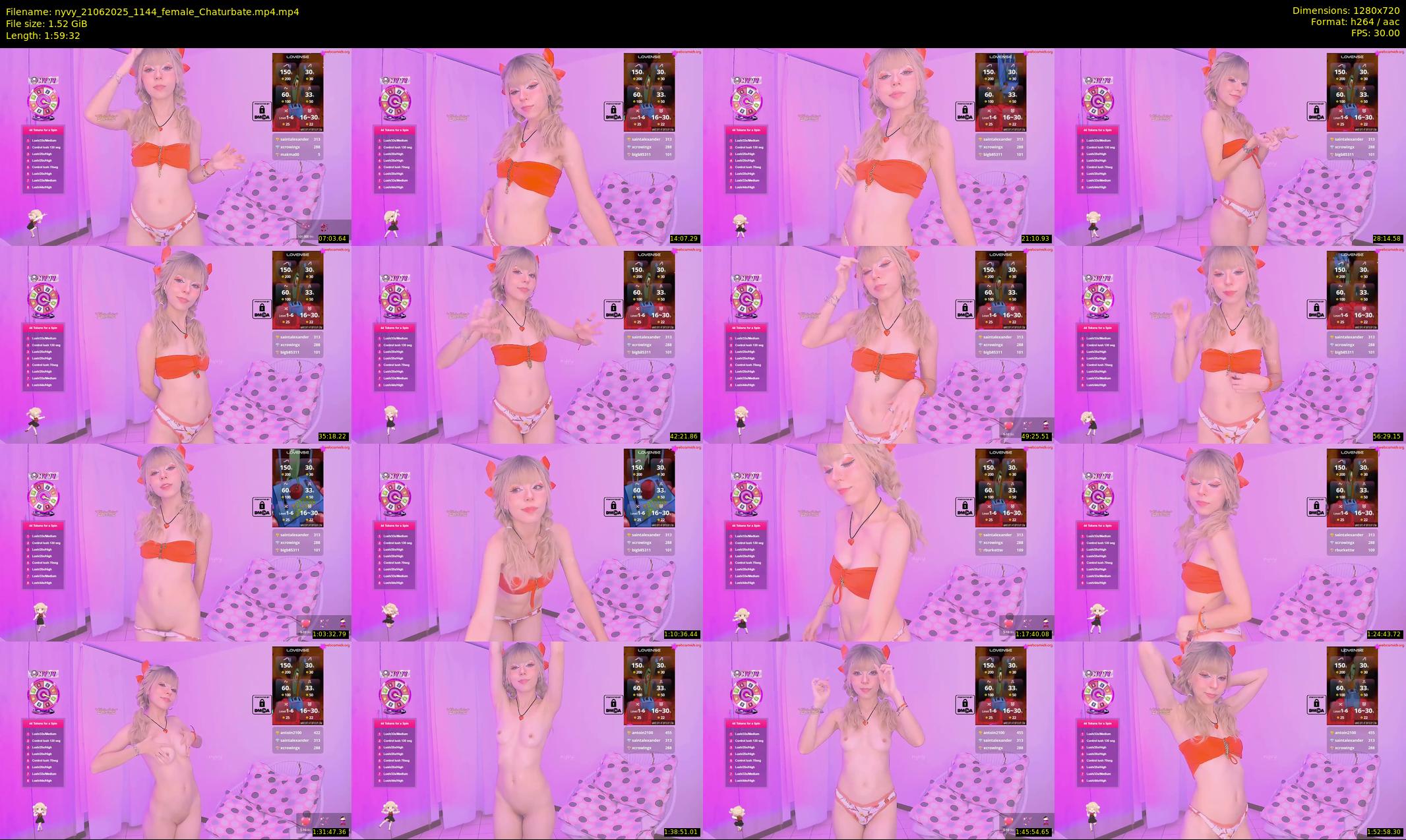 nyvy — 120 minute Chaturbate female cam show recording, 720p, Jun 21, 2025