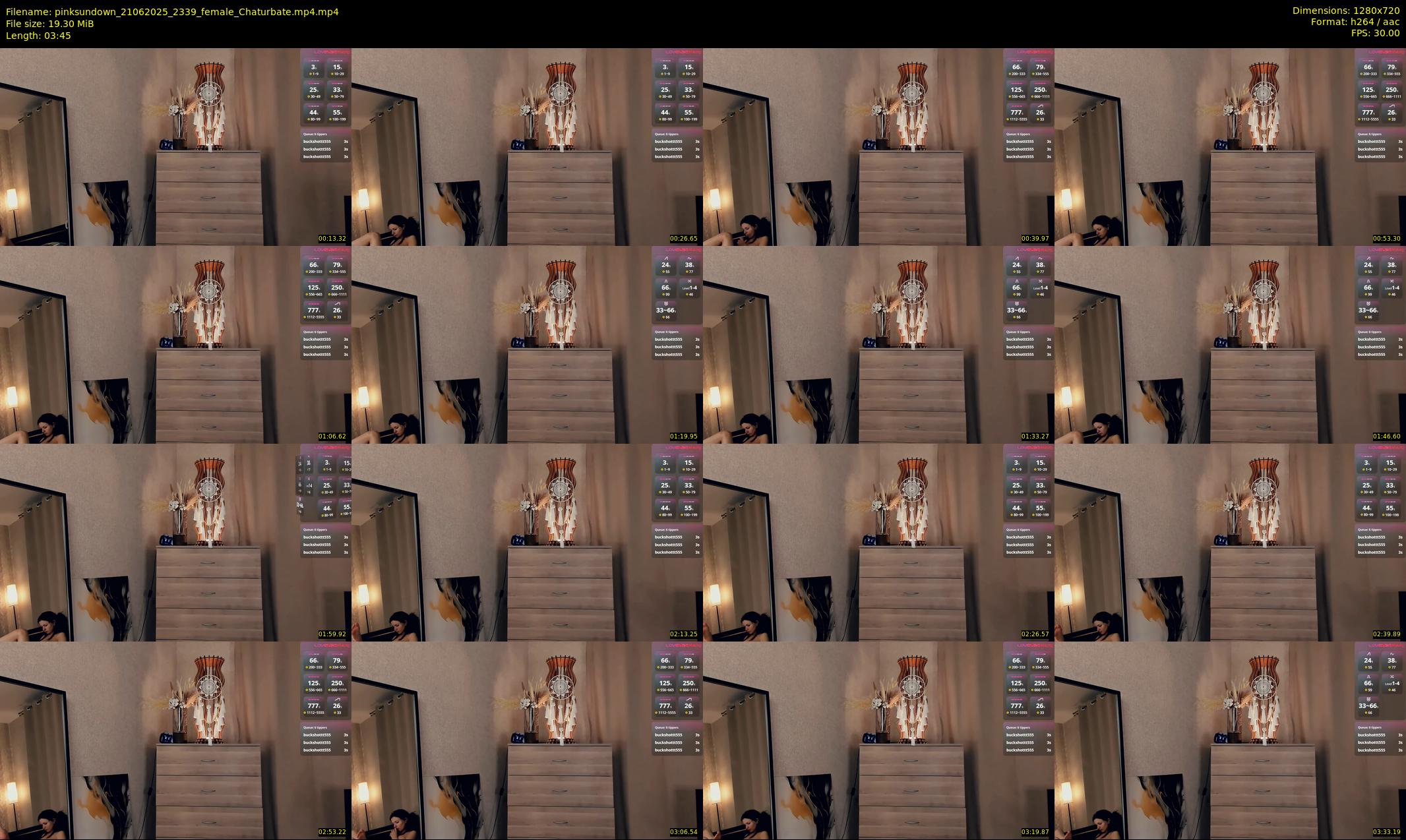 pinksundown — 4 minute Chaturbate female cam show recording, 720p, Jun 21, 2025