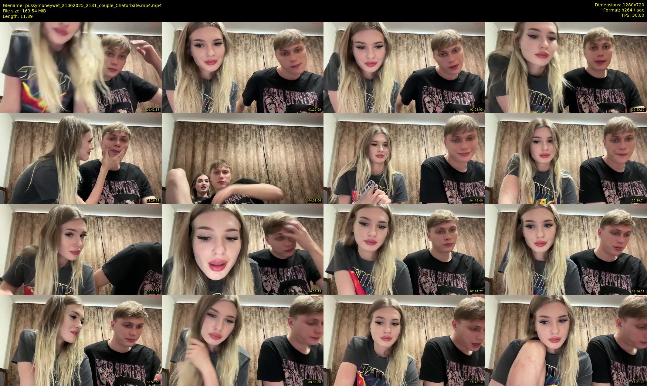 pussymoneywet — 12 minute Chaturbate couple cam show recording, 720p, Jun 21, 2025