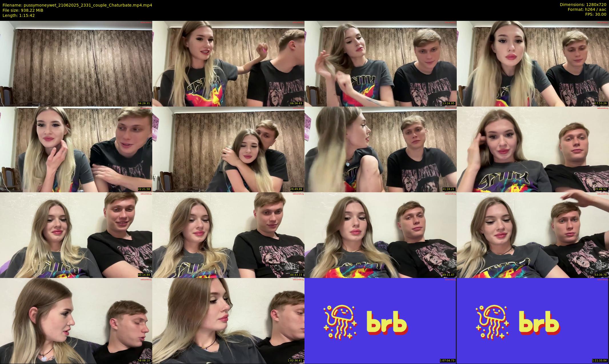 pussymoneywet — 76 minute Chaturbate couple cam show recording, 720p, Jun 21, 2025