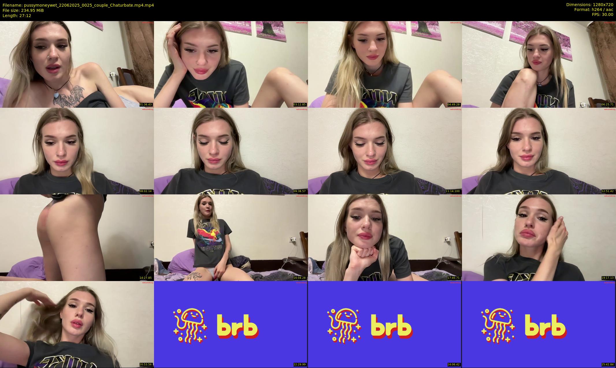 pussymoneywet — 28 minute Chaturbate couple cam show recording, 720p, Jun 22, 2025