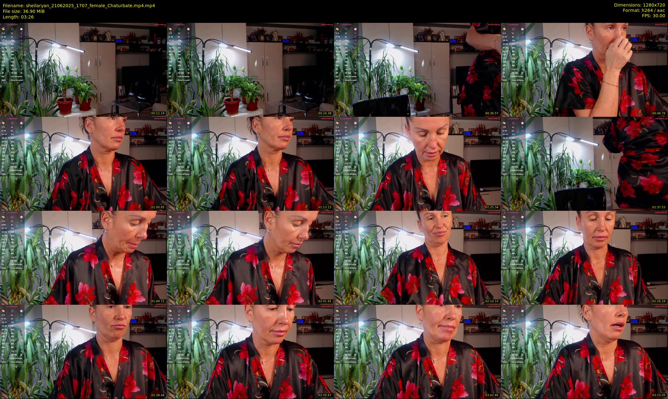 sheilaryan — 4 minute Chaturbate female cam show recording, 720p, Jun 21, 2025