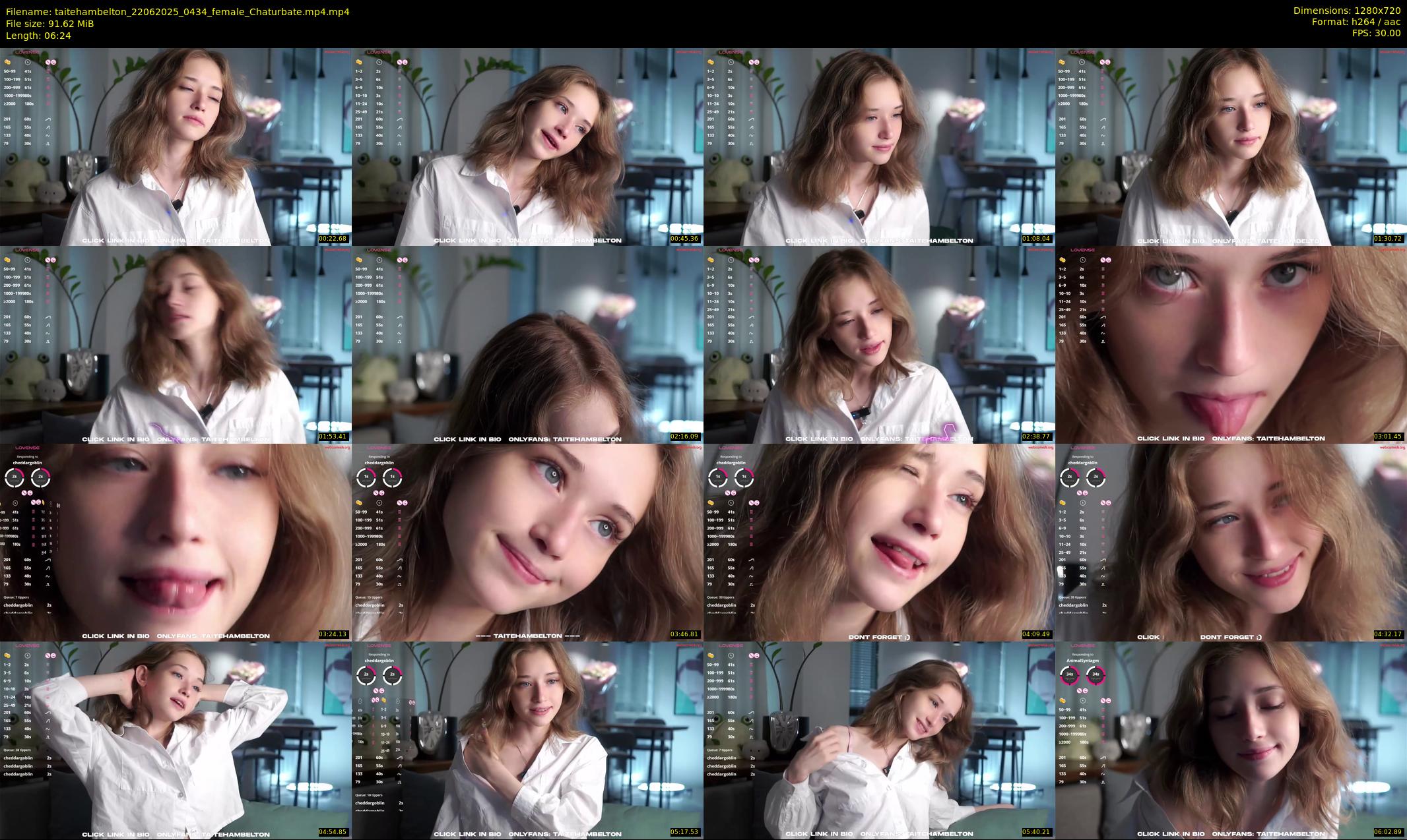 taitehambelton — 7 minute Chaturbate female cam show recording, 720p, Jun 22, 2025