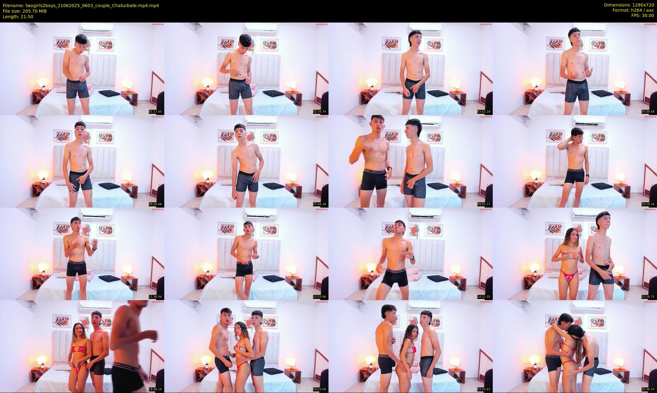 twogirls2boys — 22 minute Chaturbate couple cam show recording, 720p, Jun 21, 2025