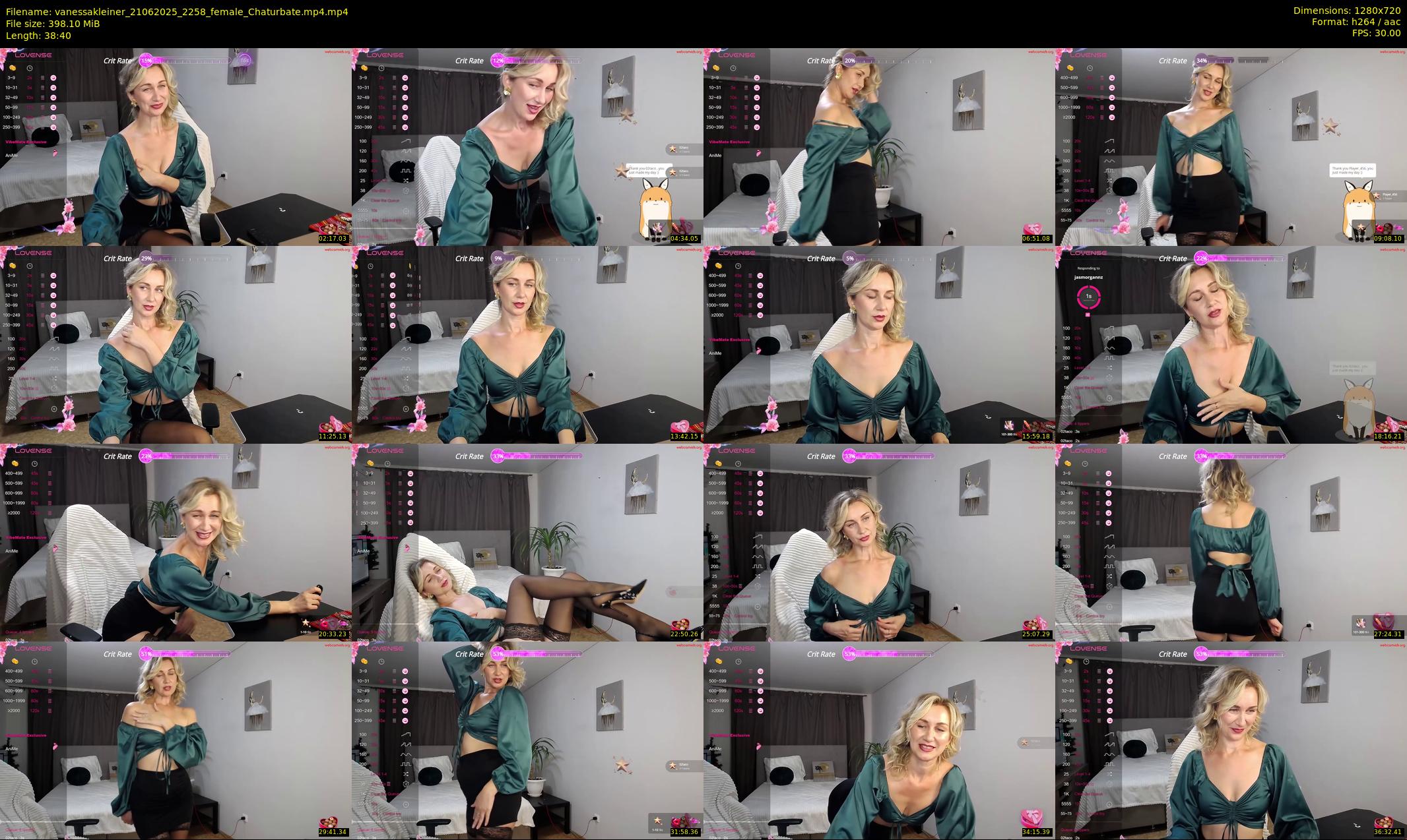 vanessakleiner — 39 minute Chaturbate female cam show recording, 720p, Jun 21, 2025