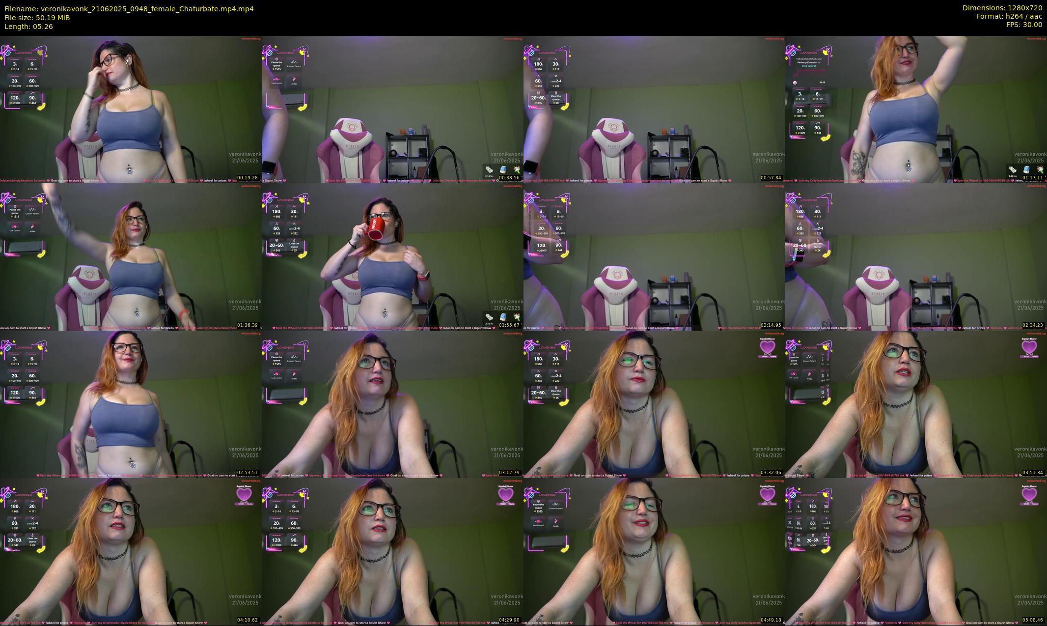veronikavonk — 6 minute Chaturbate female cam show recording, 720p, Jun 21, 2025