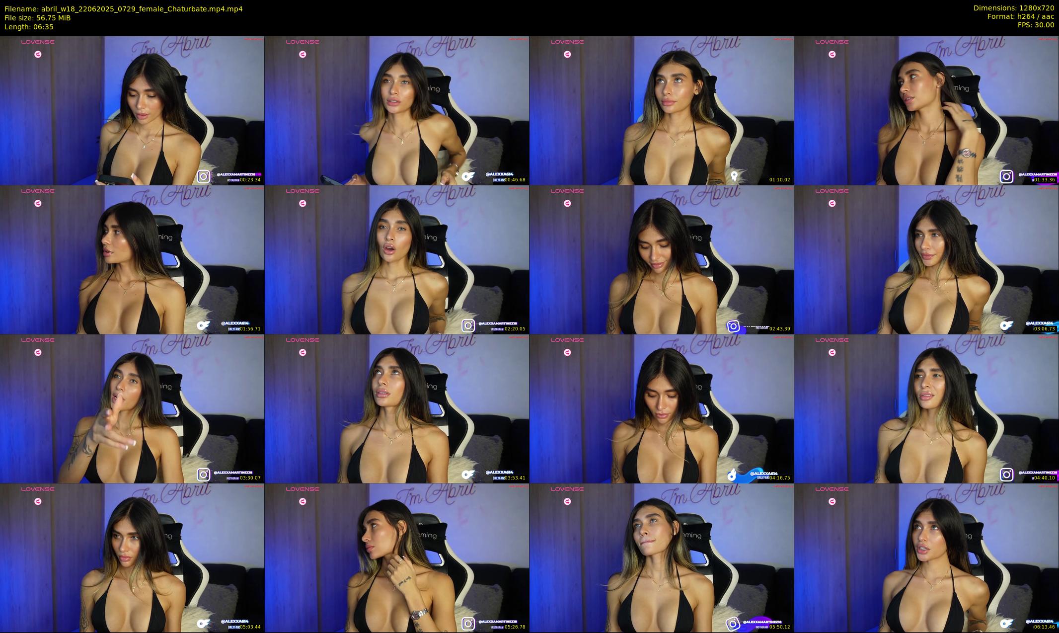 abril_w18 — 7 minute Chaturbate female cam show recording, 720p, Jun 22, 2025