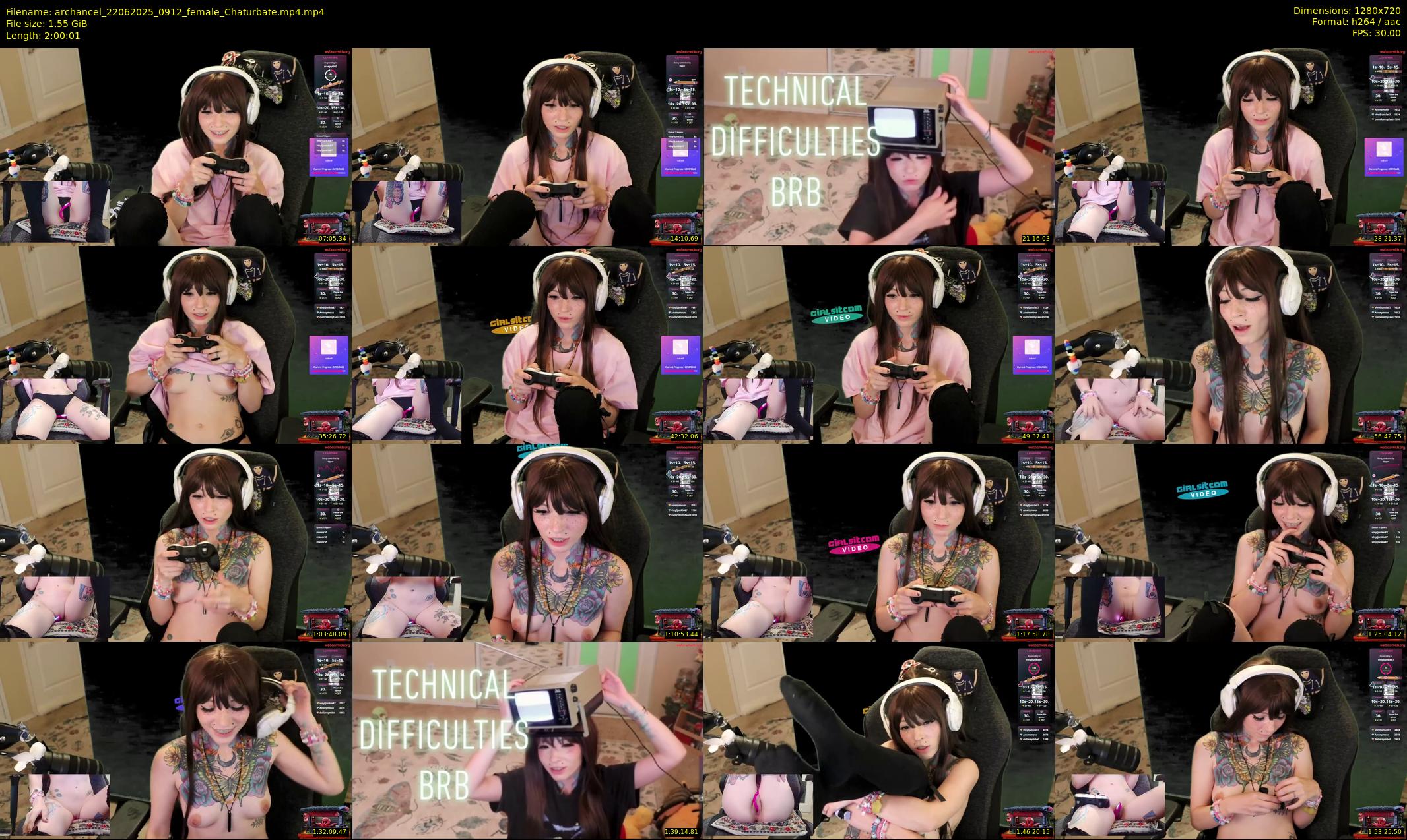 archancel — 121 minute Chaturbate female cam show recording, 720p, Jun 22, 2025