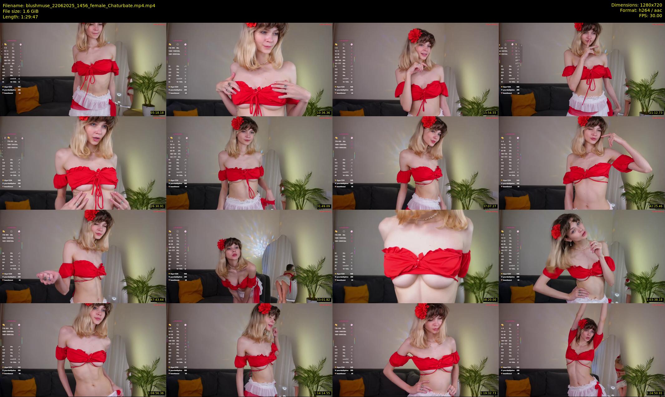 blushmuse — 90 minute Chaturbate female cam show recording, 720p, Jun 22, 2025