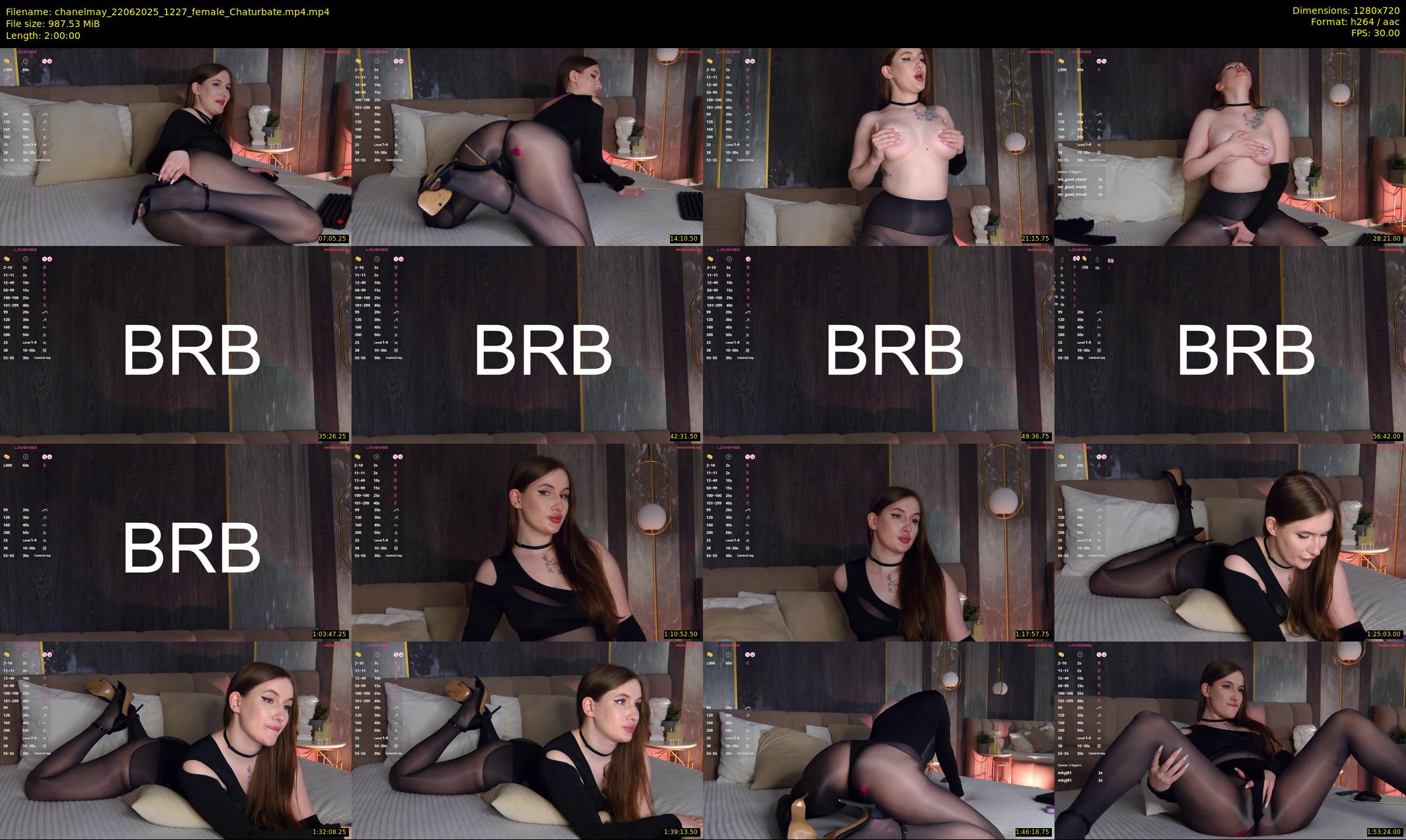 chanelmay — 120 minute Chaturbate female cam show recording, 720p, Jun 22, 2025