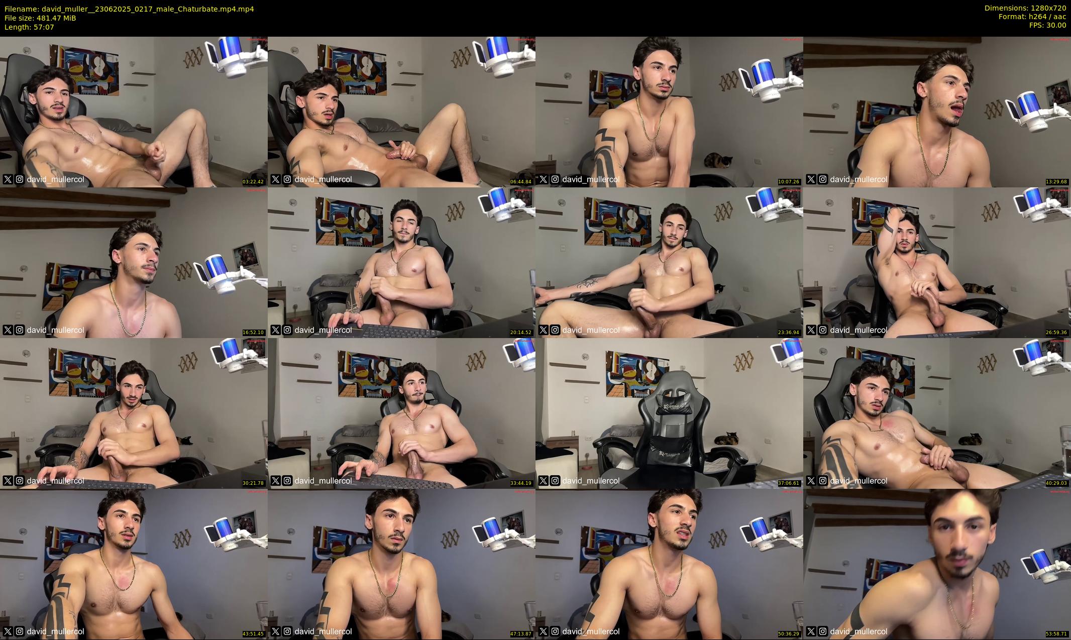 david_muller_ — 58 minute Chaturbate male cam show recording, 720p, Jun 23, 2025