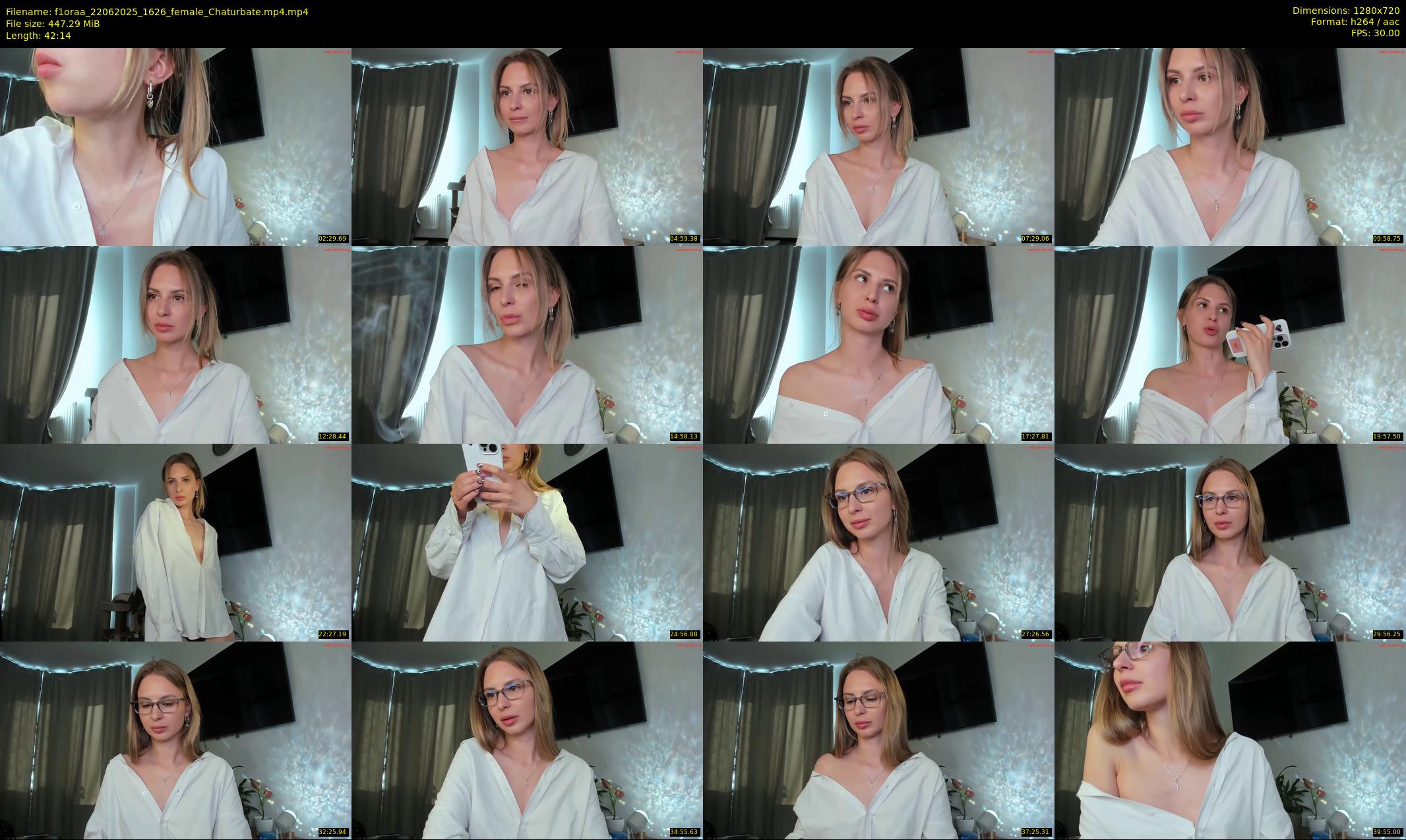 f1oraa — 43 minute Chaturbate female cam show recording, 720p, Jun 22, 2025