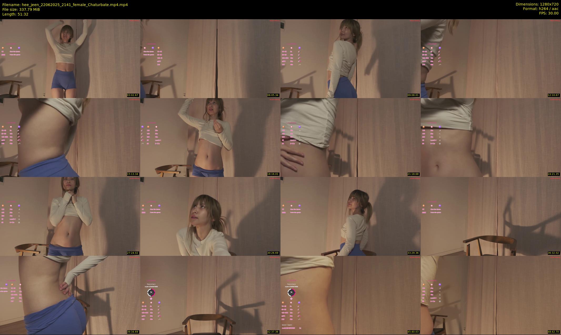 hee_jeen — 52 minute Chaturbate female cam show recording, 720p, Jun 22, 2025