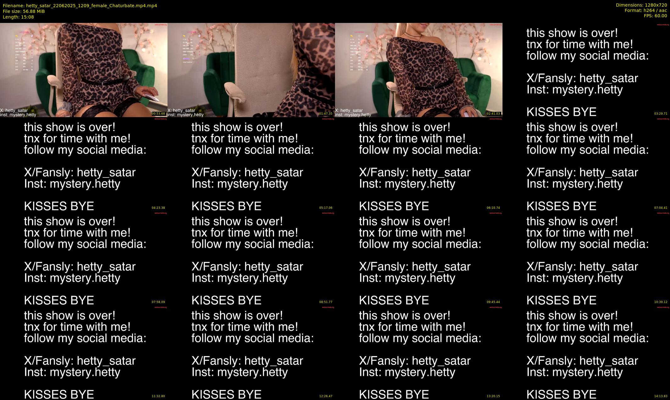hetty_satar — 16 minute Chaturbate female cam show recording, 720p, Jun 22, 2025