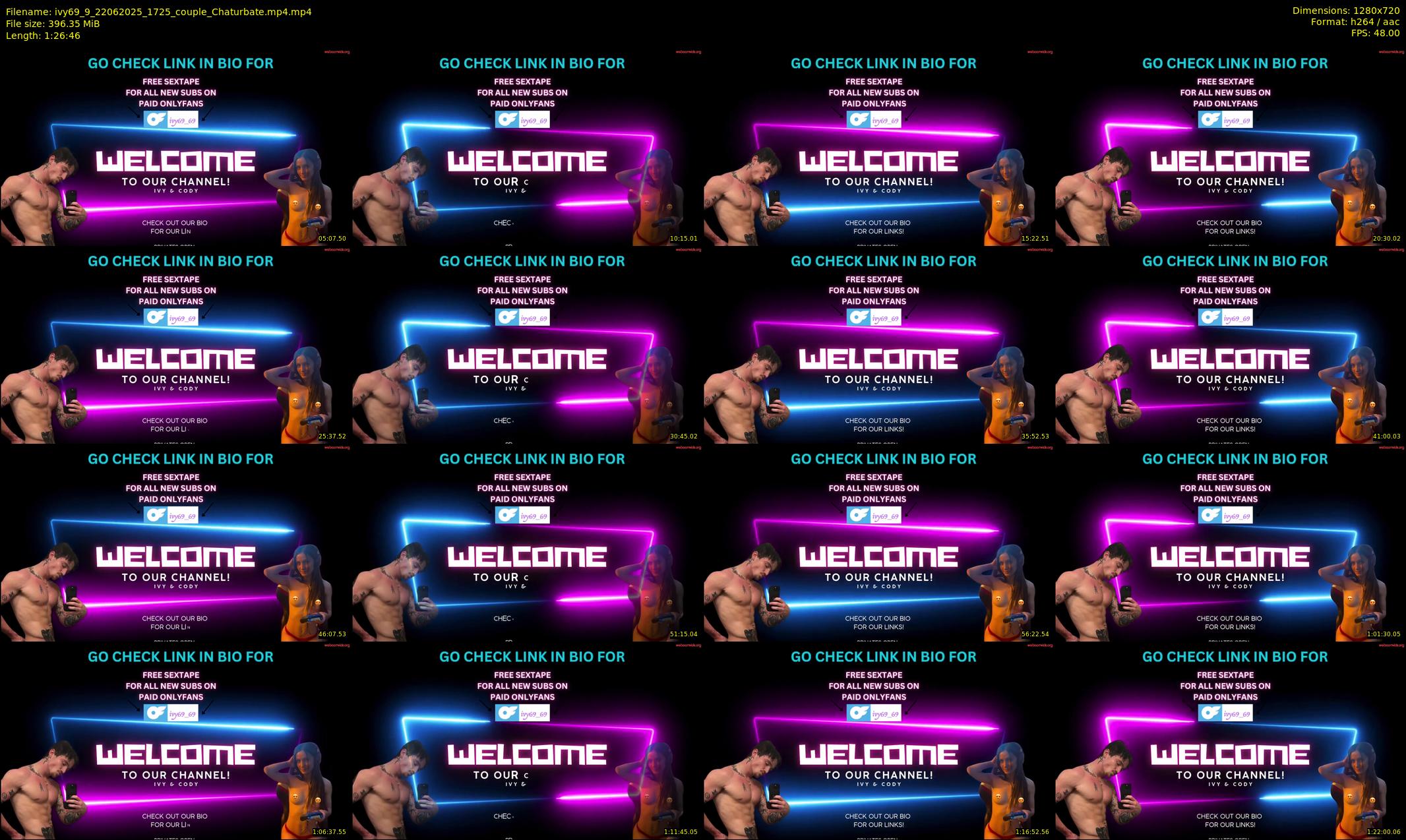 ivy69_9 — 87 minute Chaturbate couple cam show recording, 720p, Jun 22, 2025