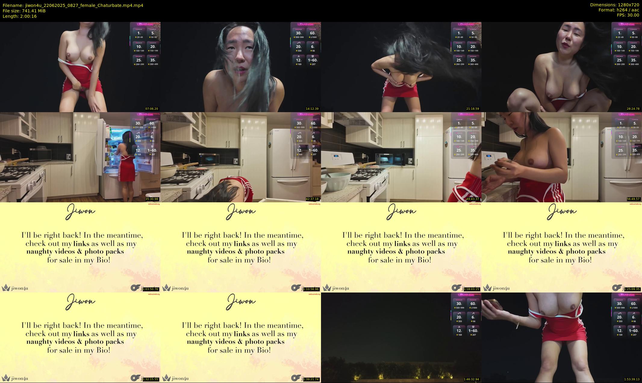 jiwon4u — 121 minute Chaturbate female cam show recording, 720p, Jun 22, 2025