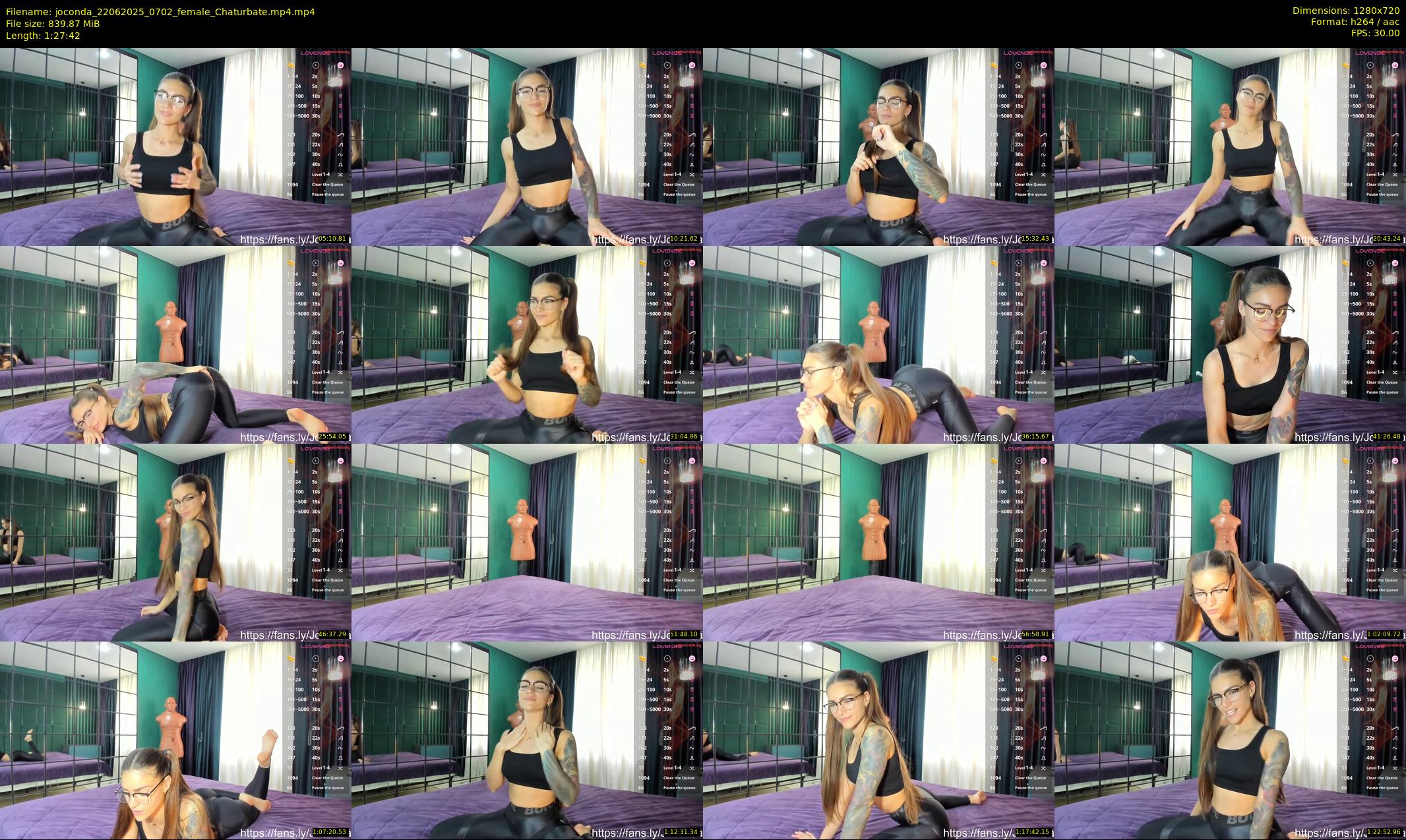 joconda — 88 minute Chaturbate female cam show recording, 720p, Jun 22, 2025