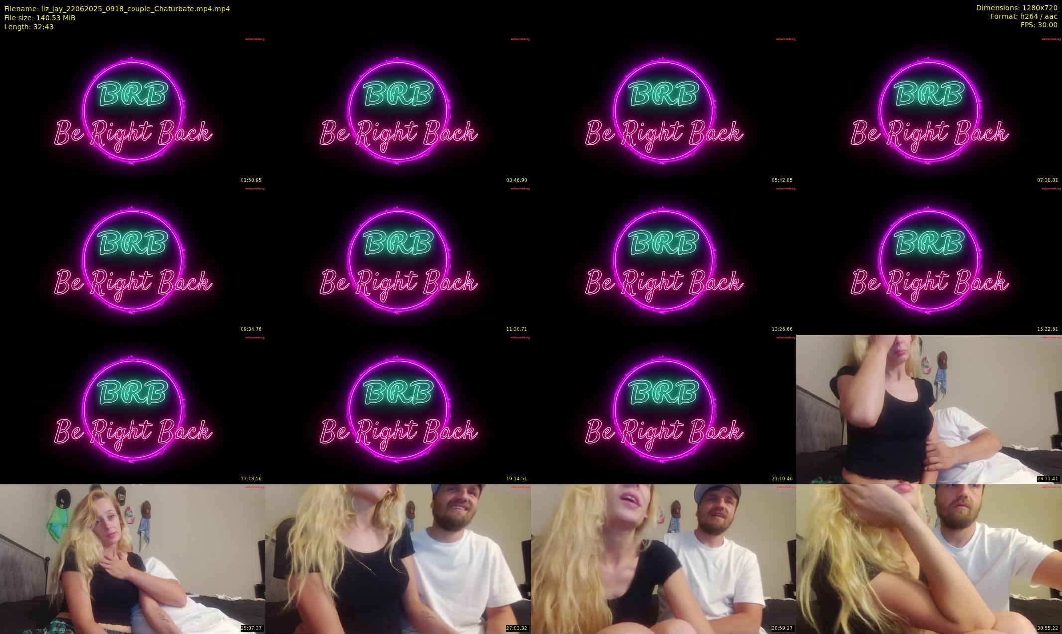 liz_jay — 33 minute Chaturbate couple cam show recording, 720p, Jun 22, 2025