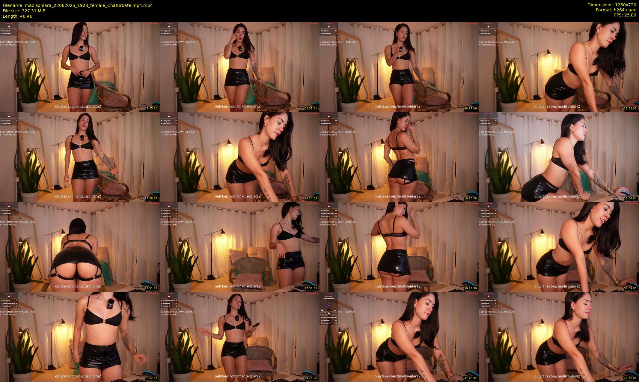 madisonlara — 47 minute Chaturbate female cam show recording, 720p, Jun 22, 2025
