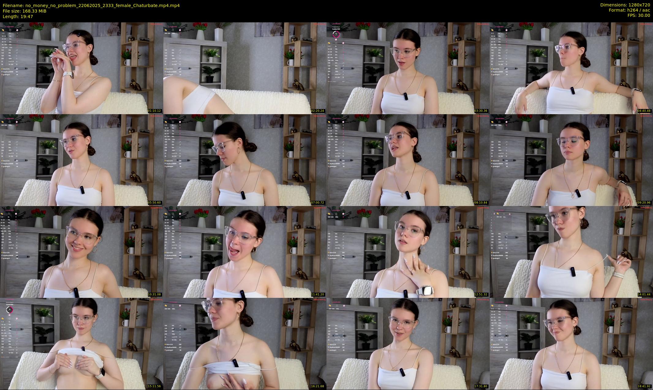 no_money_no_problem — 20 minute Chaturbate female cam show recording, 720p, Jun 22, 2025