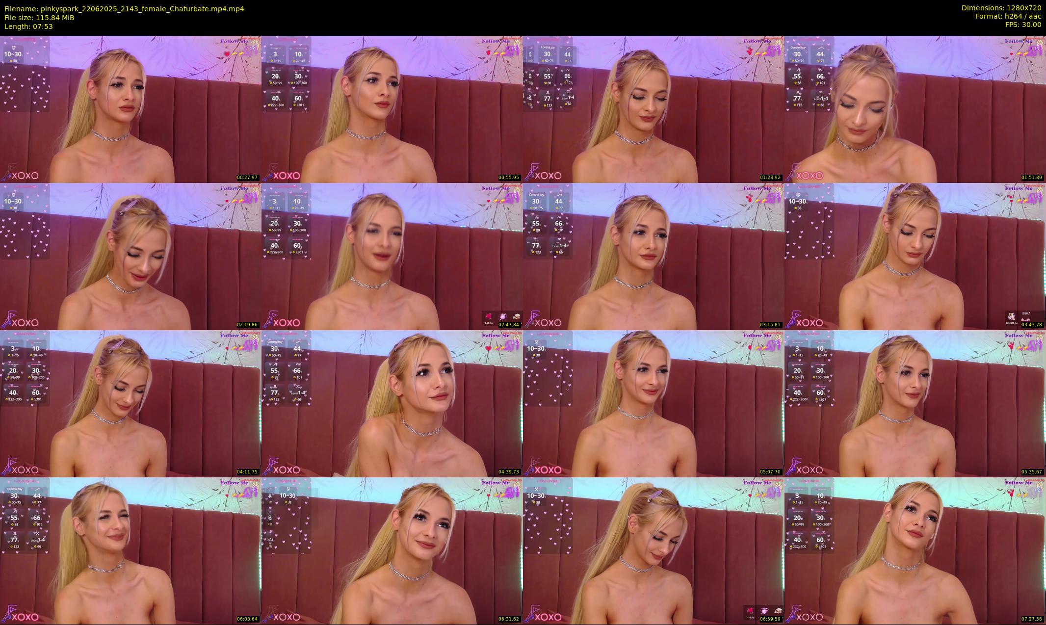 pinkyspark — 8 minute Chaturbate female cam show recording, 720p, Jun 22, 2025