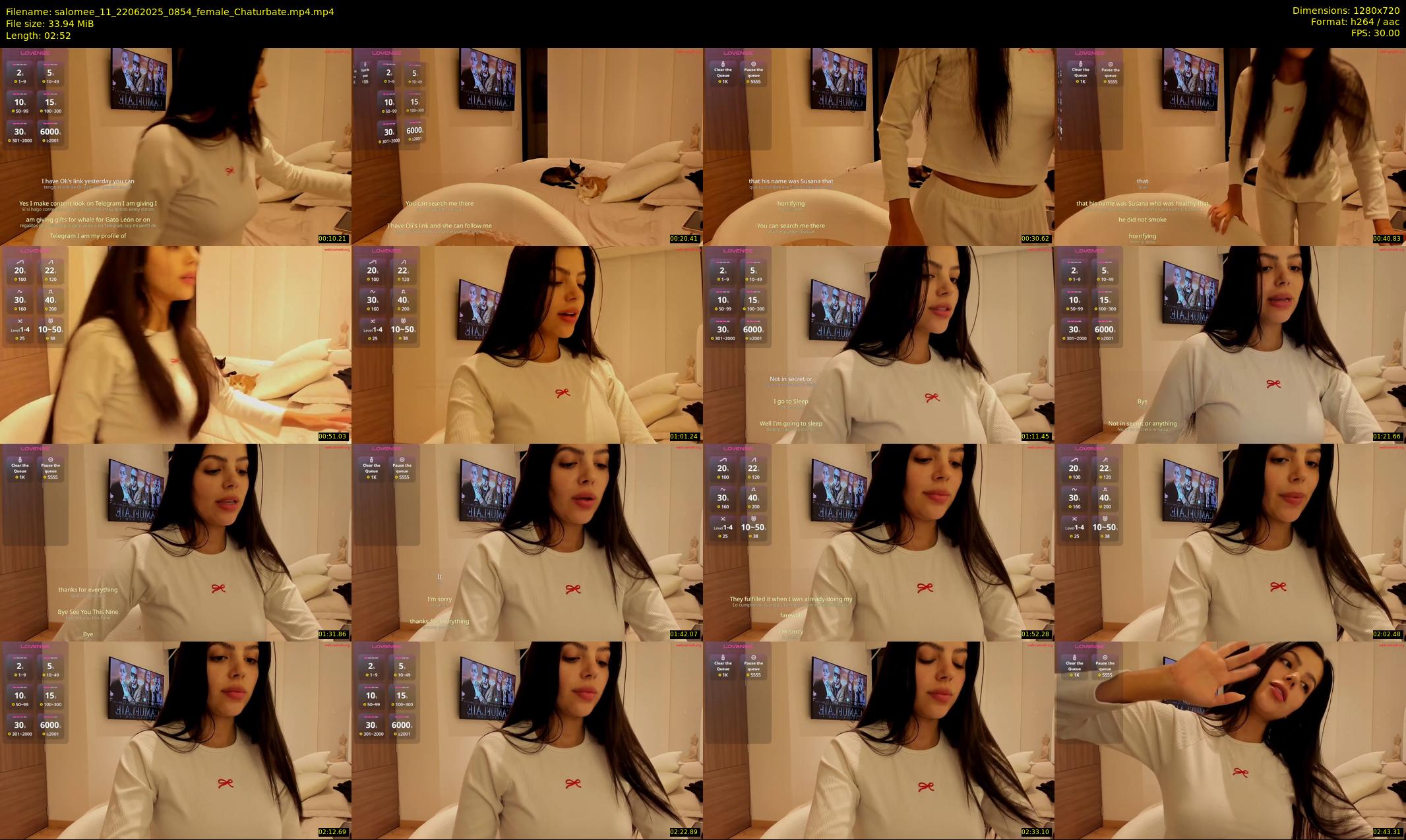 salomee_11 — 3 minute Chaturbate female cam show recording, 720p, Jun 22, 2025