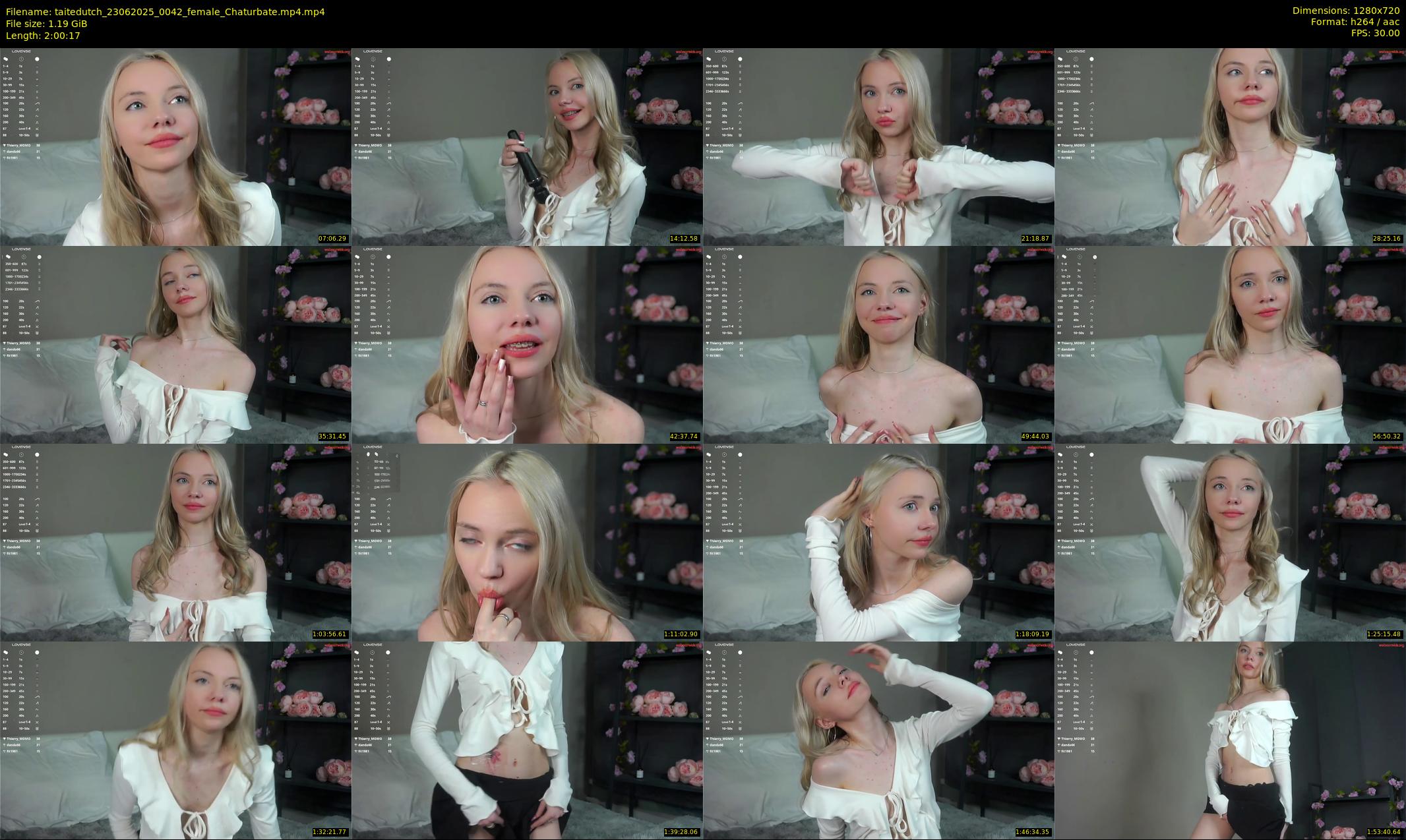 taitedutch — 121 minute Chaturbate female cam show recording, 720p, Jun 23, 2025