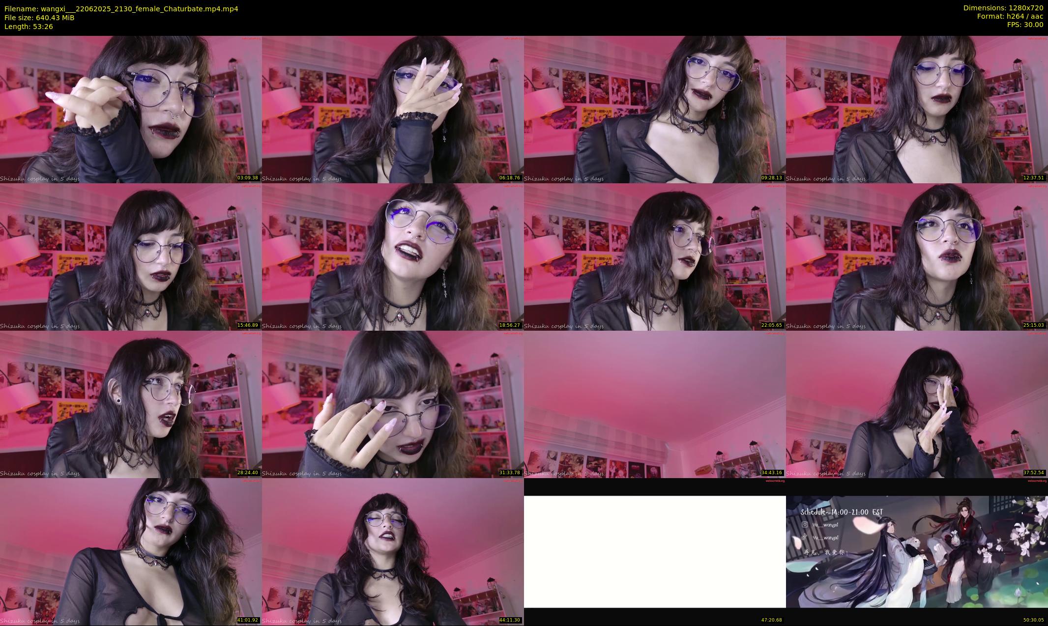 wangxi__ — 54 minute Chaturbate female cam show recording, 720p, Jun 22, 2025