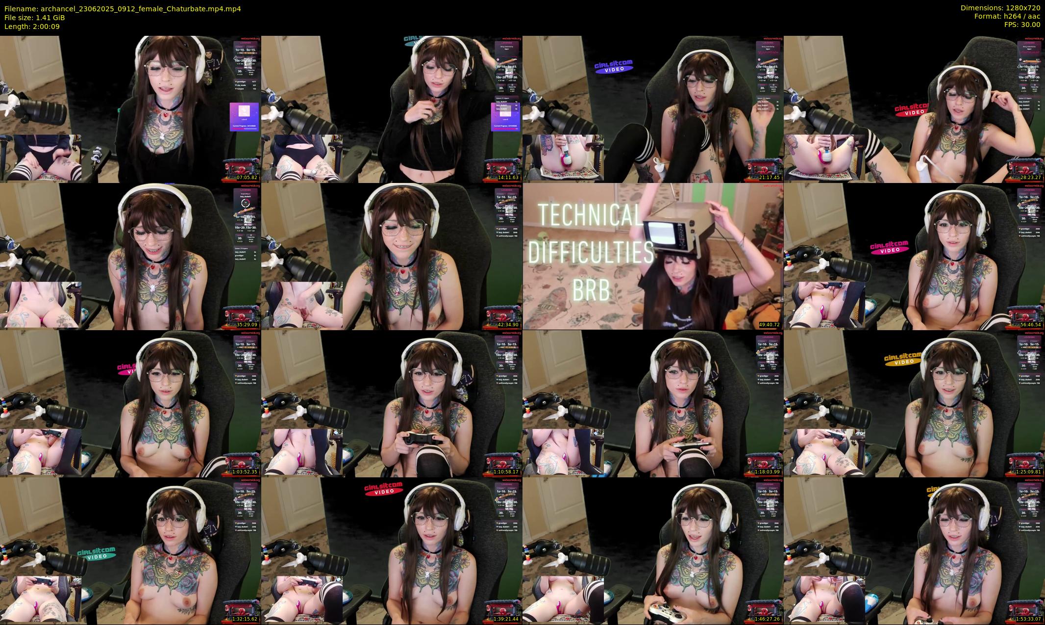 archancel — 121 minute Chaturbate female cam show recording, 720p, Jun 23, 2025