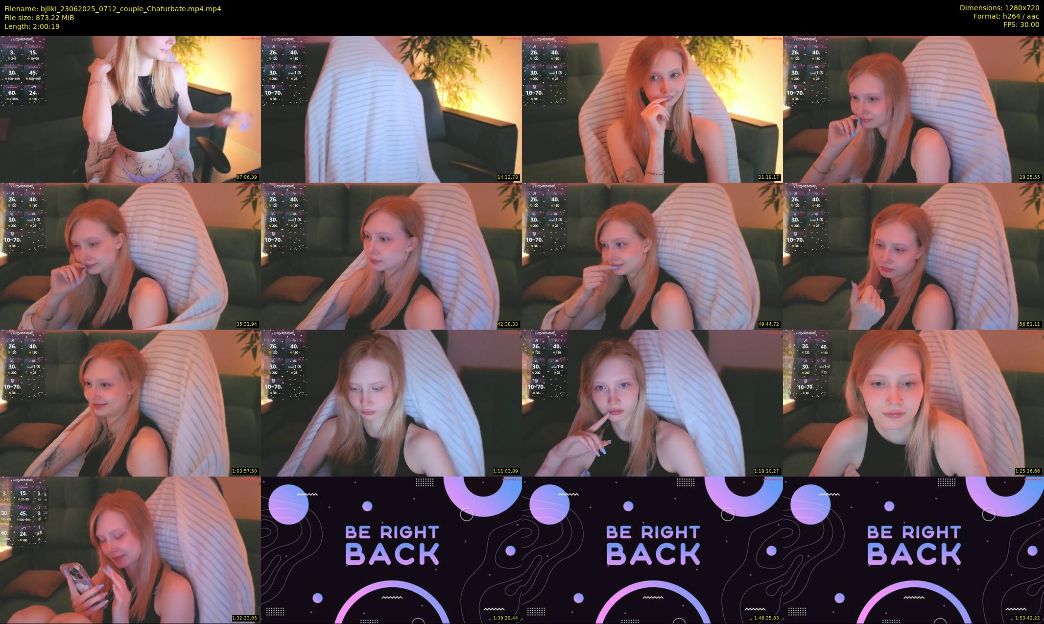 bjliki — 121 minute Chaturbate couple cam show recording, 720p, Jun 23, 2025