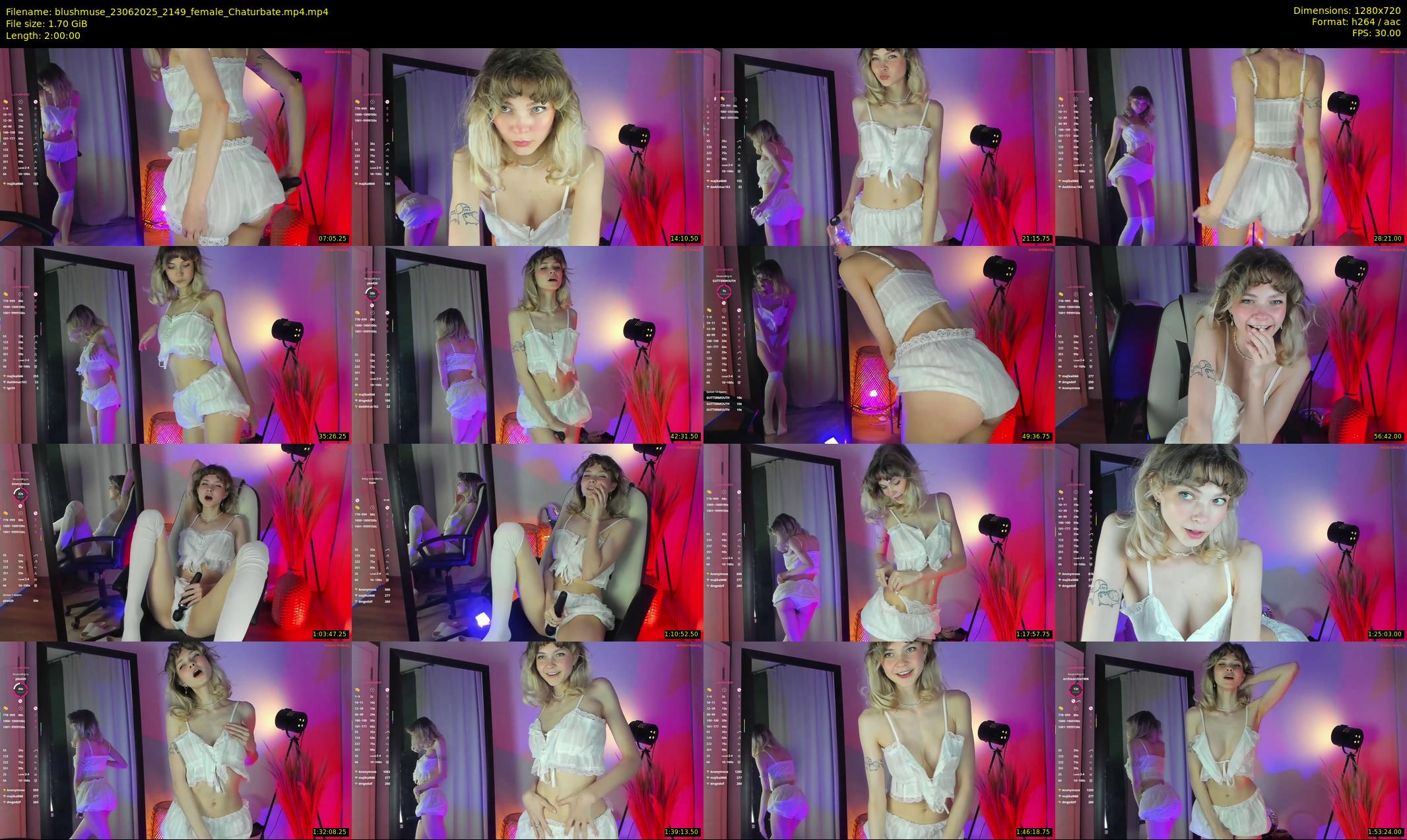 blushmuse — 120 minute Chaturbate female cam show recording, 720p, Jun 23, 2025