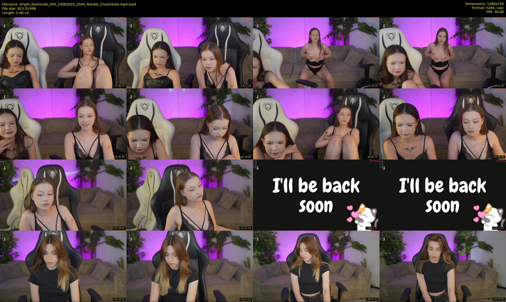 bright_diamonds_054 — 121 minute Chaturbate couple cam show recording, 720p, Jun 23, 2025