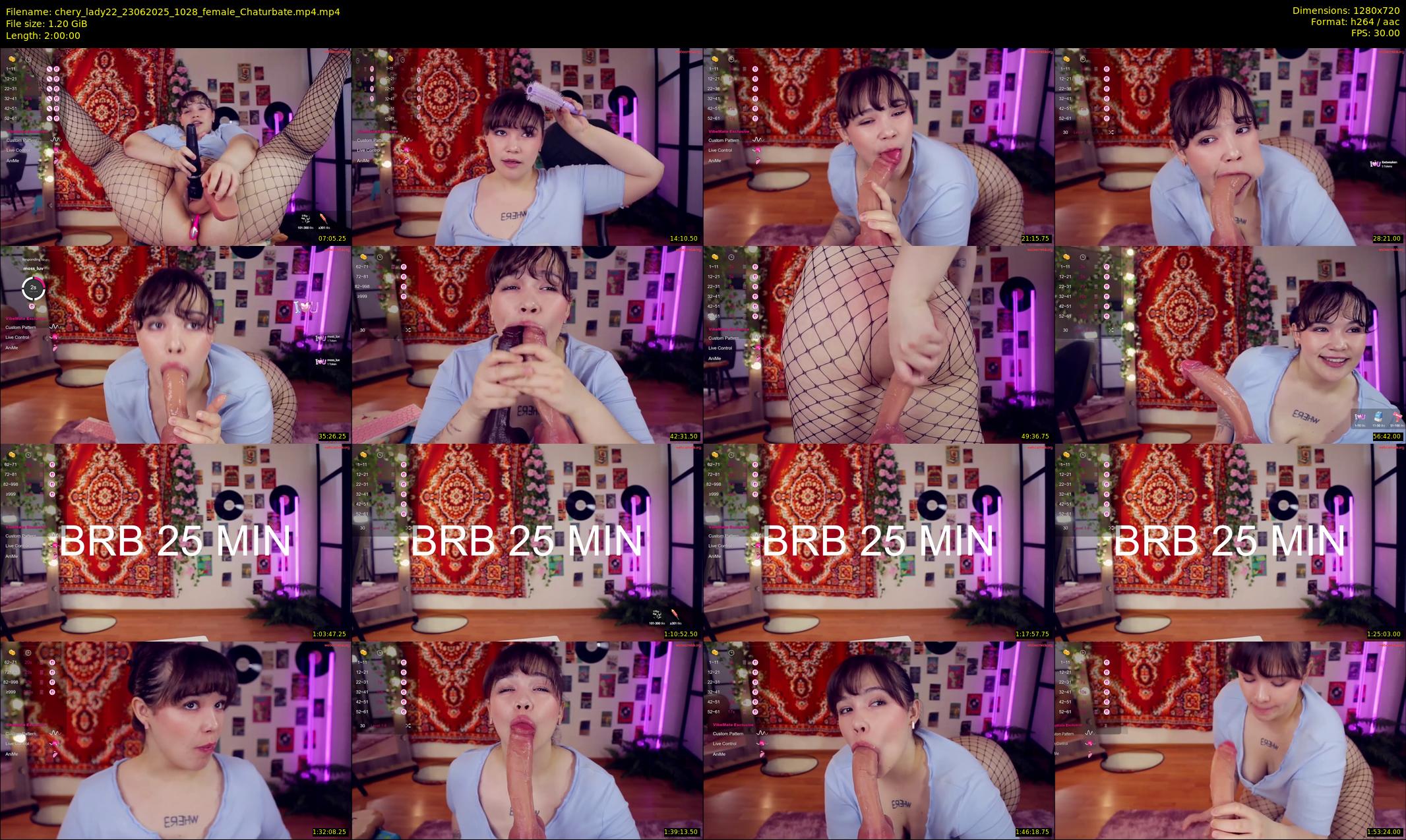 chery_lady22 — 120 minute Chaturbate female cam show recording, 720p, Jun 23, 2025