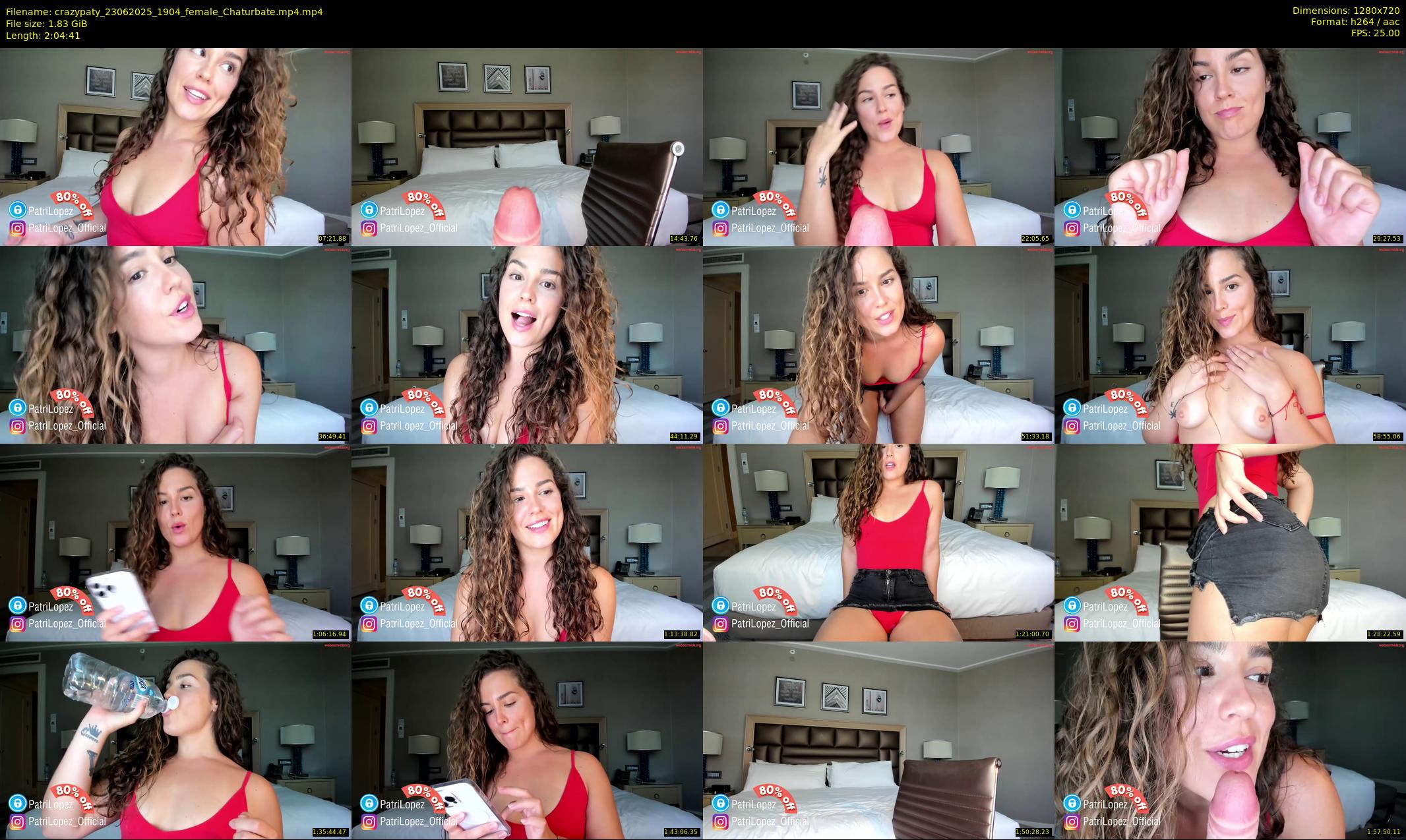 crazypaty — 125 minute Chaturbate female cam show recording, 720p, Jun 23, 2025