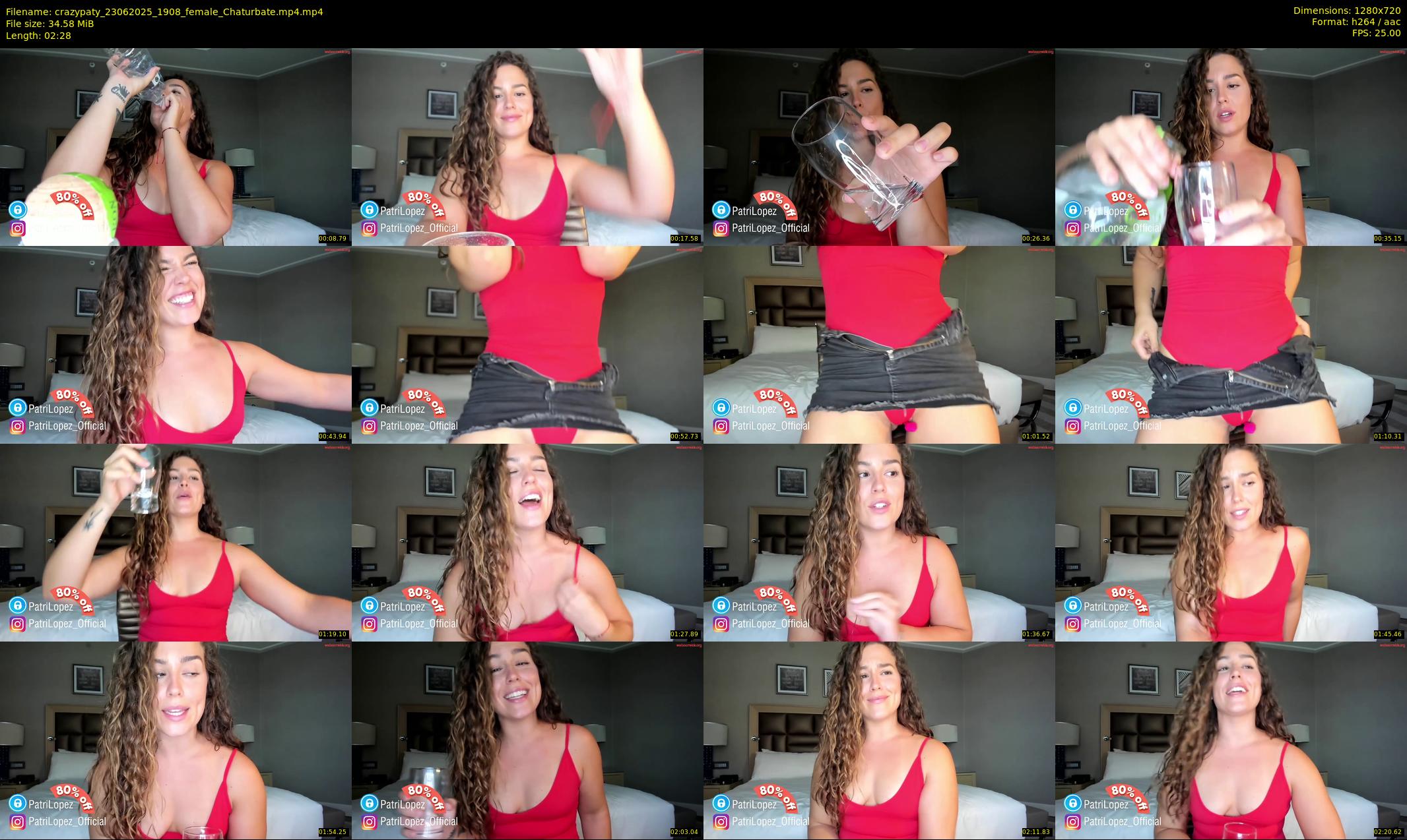 crazypaty — 3 minute Chaturbate female cam show recording, 720p, Jun 23, 2025